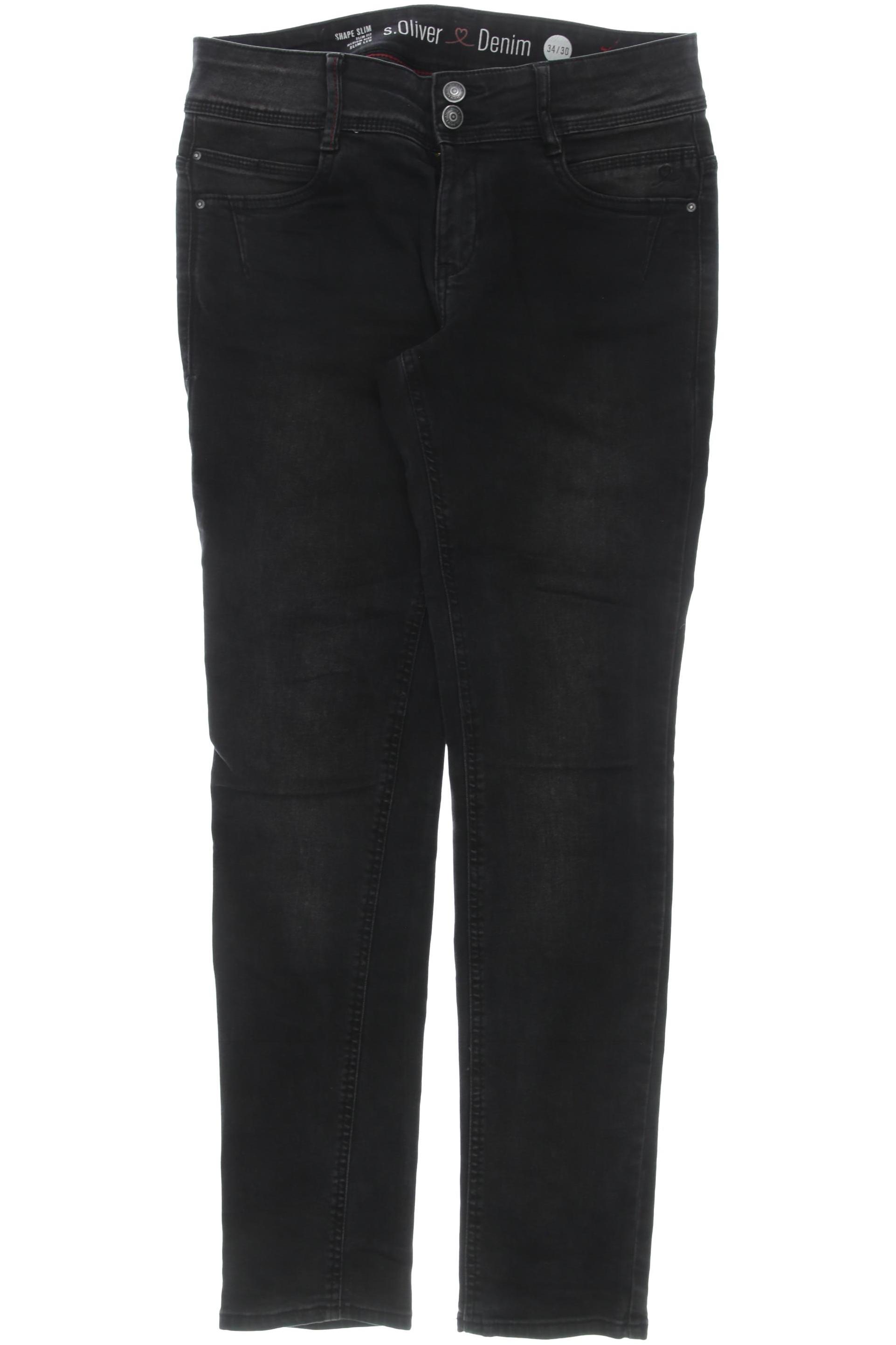 

s.Oliver Damen Jeans, schwarz