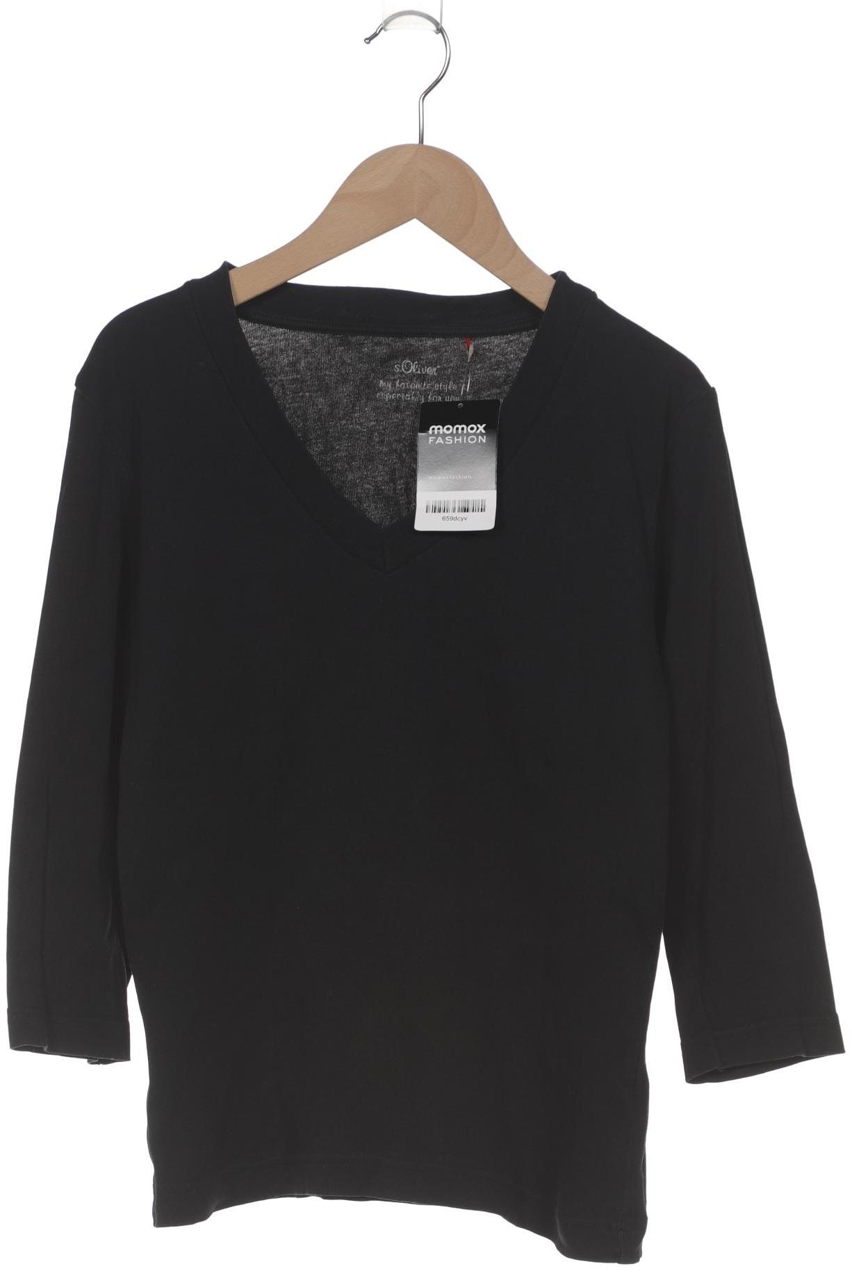 

s.Oliver Damen Langarmshirt, schwarz, Gr. 36