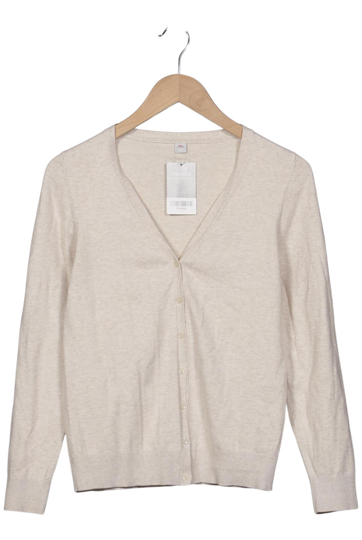 

s.Oliver Damen Strickjacke, beige, Gr. 38