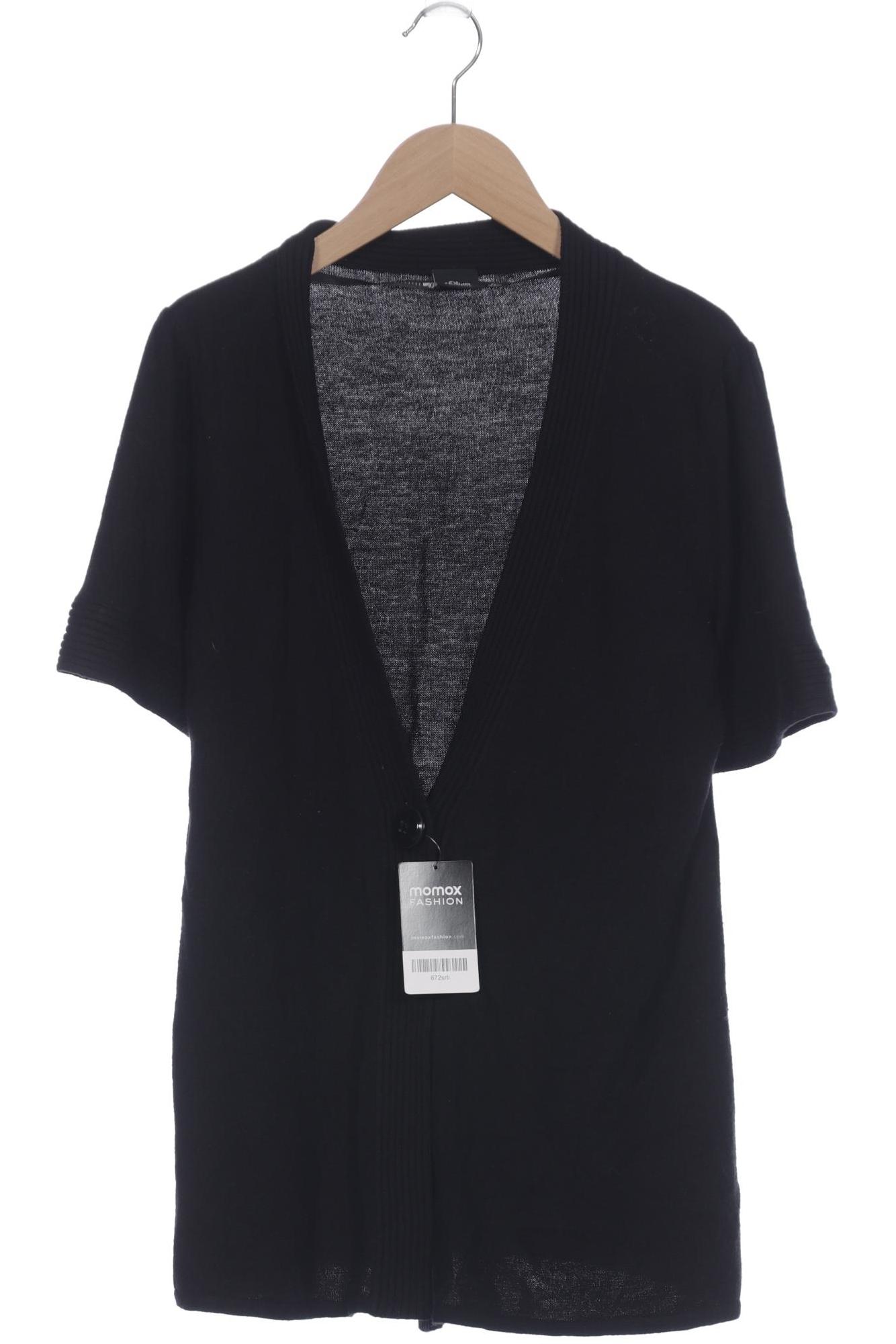 

s.Oliver Damen Strickjacke, schwarz, Gr. 40