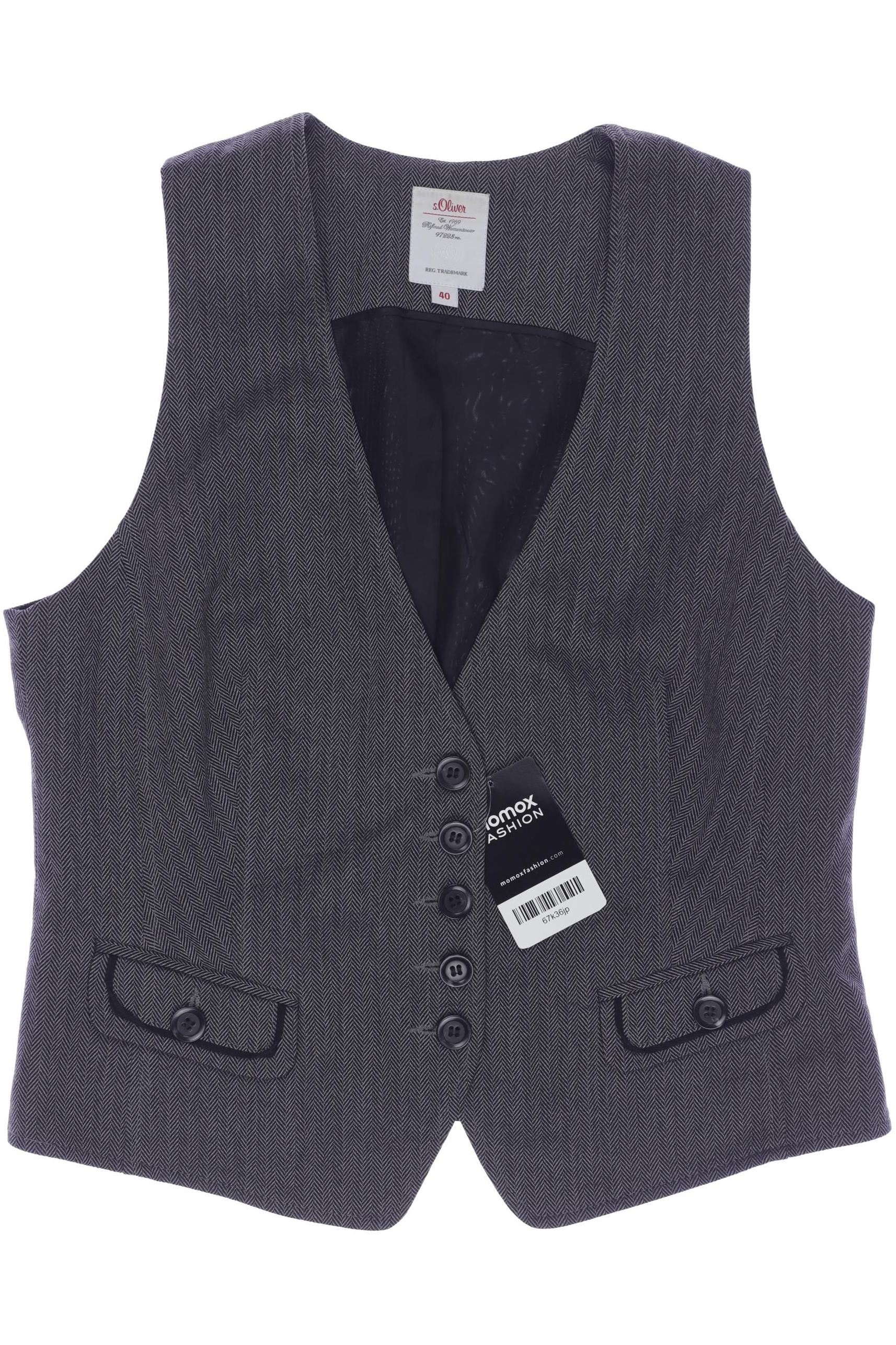 

s.Oliver Damen Weste, schwarz, Gr. 40