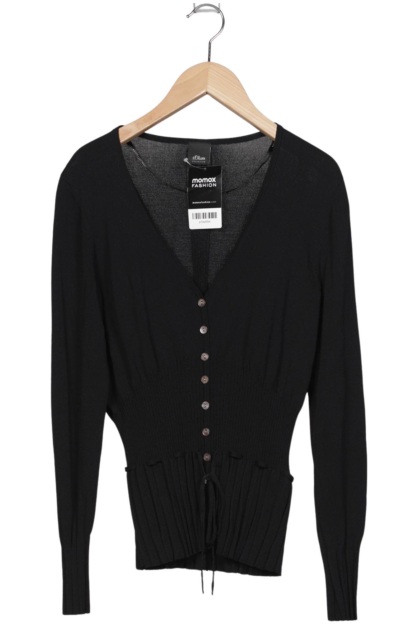 

s.Oliver Damen Strickjacke, schwarz, Gr. 42