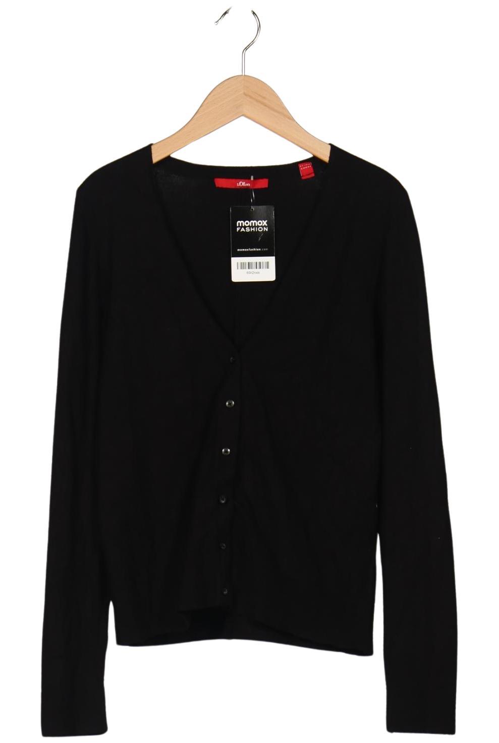 

s.Oliver Damen Strickjacke, schwarz, Gr. 36