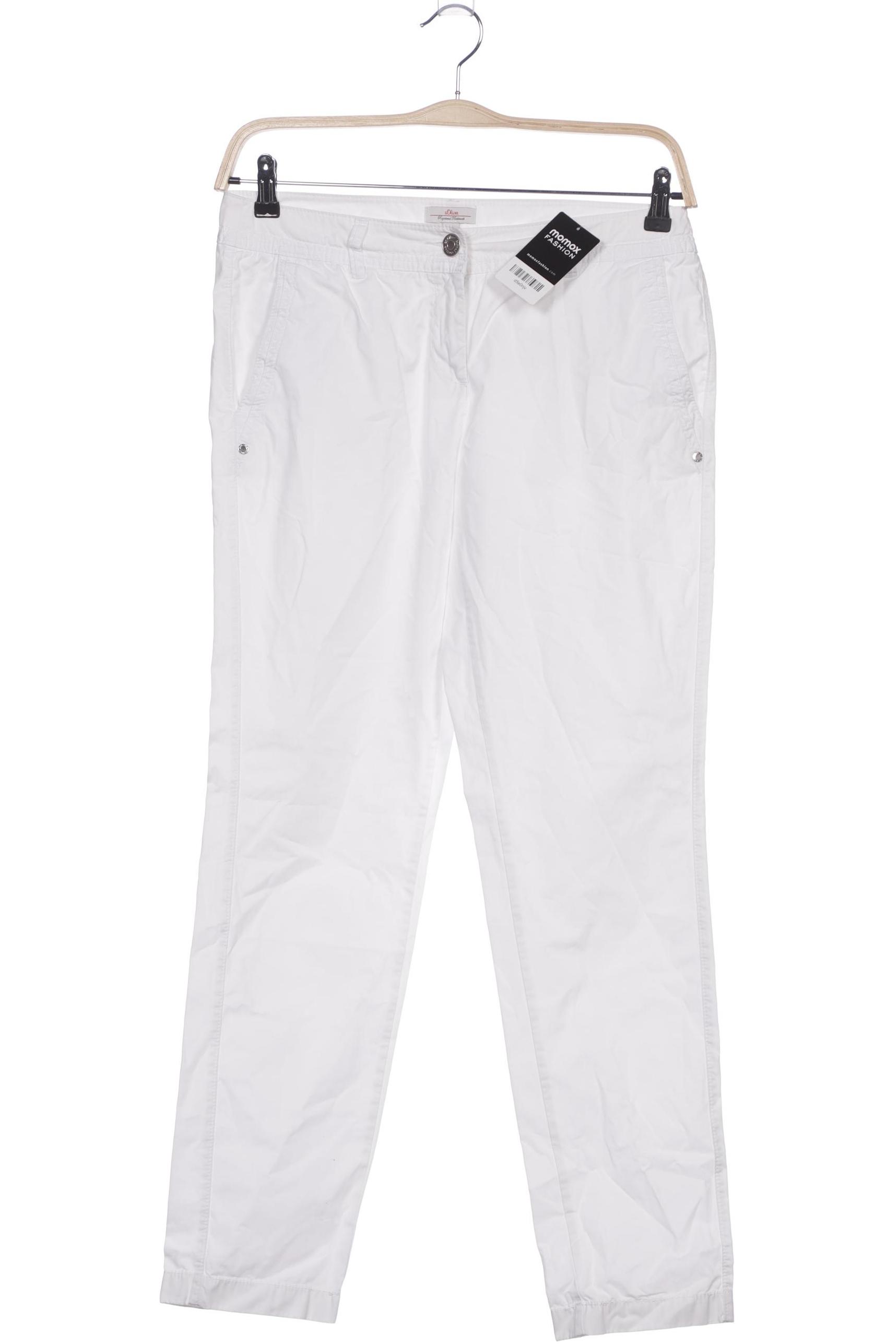 

s.Oliver Damen Stoffhose, weiß, Gr. 38