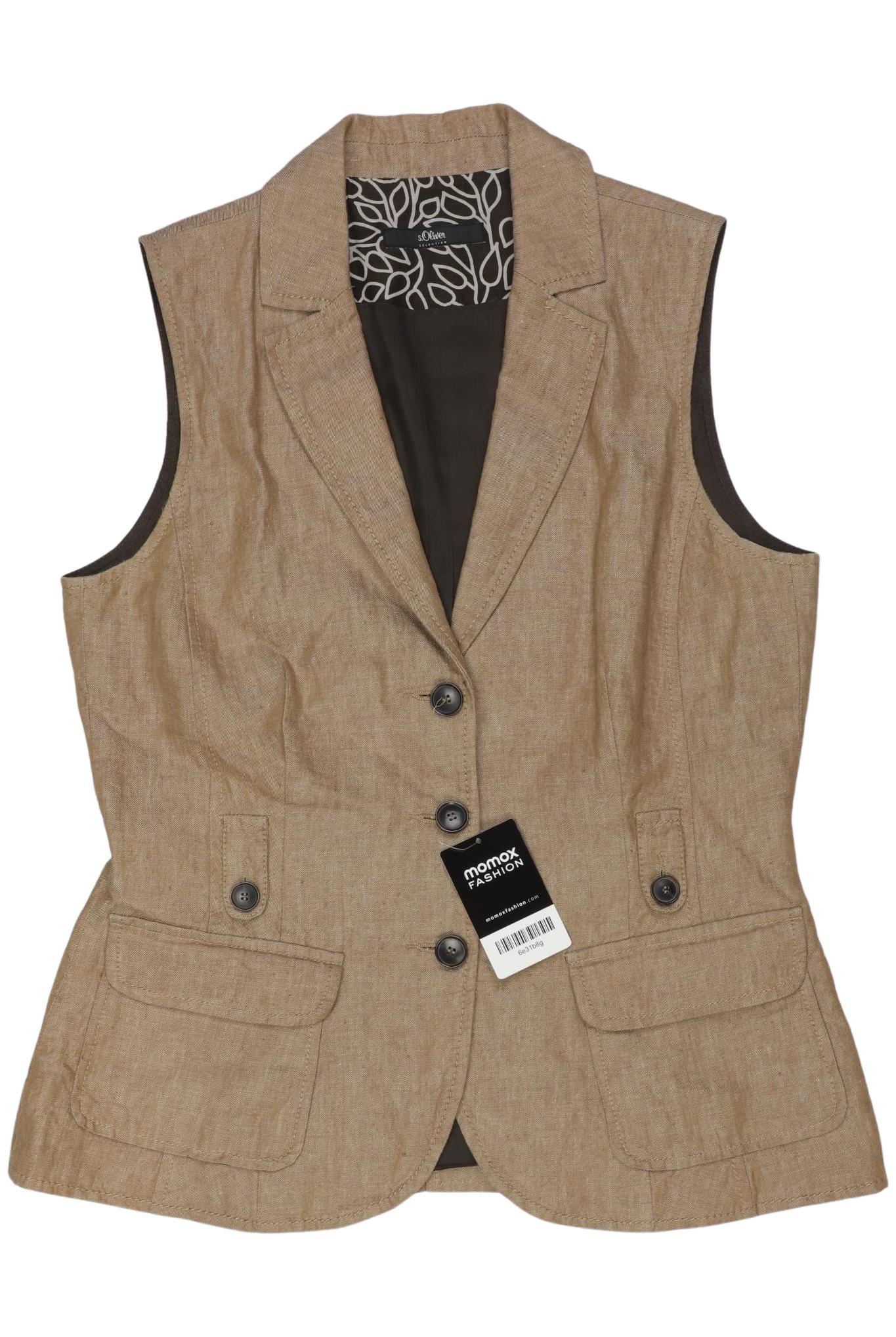 

s.Oliver Damen Weste, beige, Gr. 40