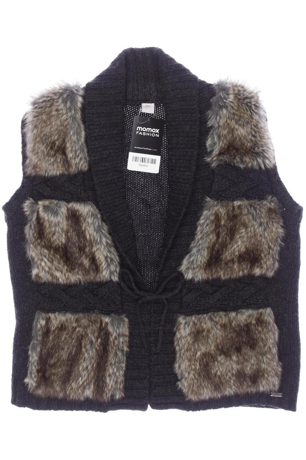 

s.Oliver Damen Weste, schwarz, Gr. 38