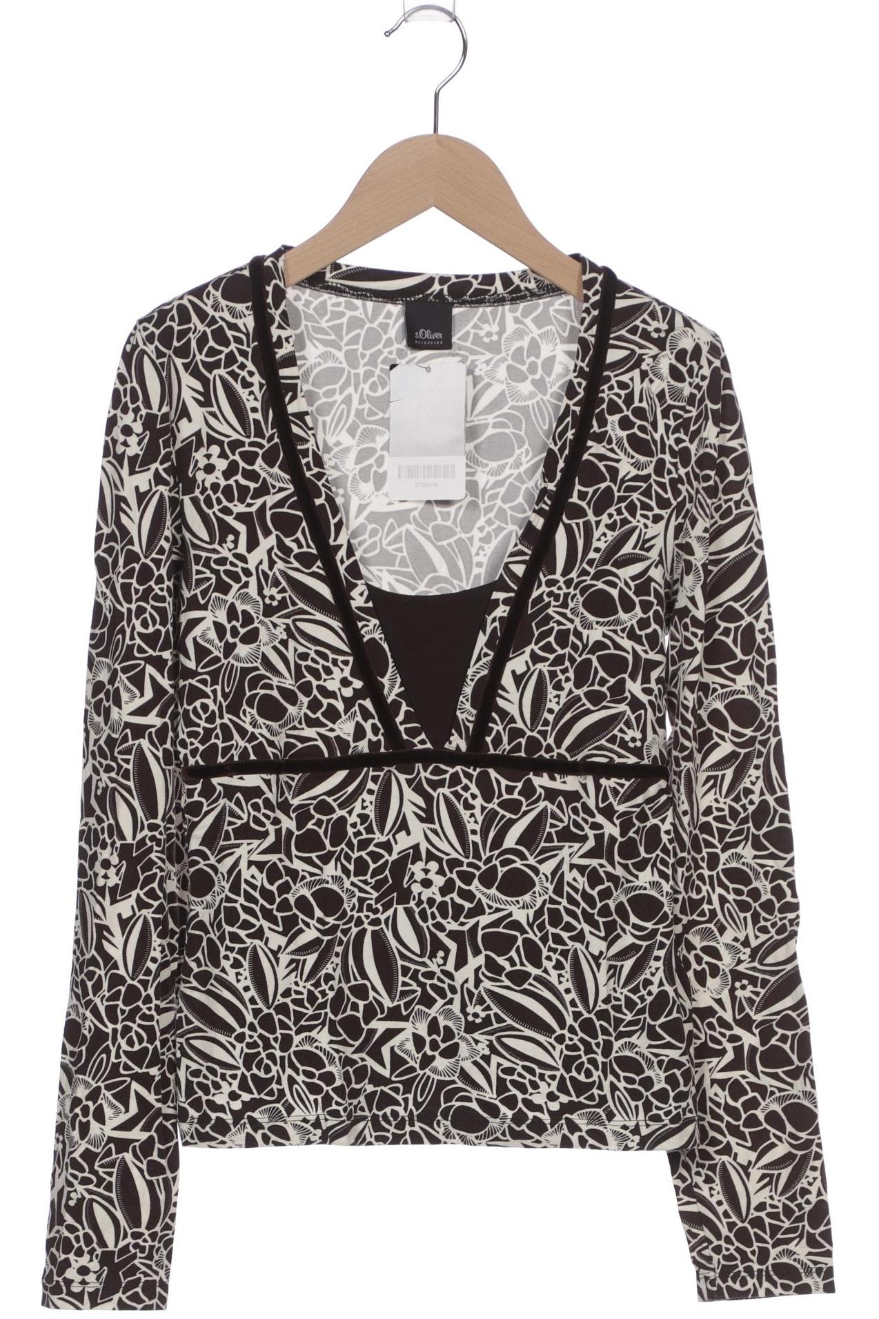 

s.Oliver Damen Langarmshirt, braun, Gr. 36