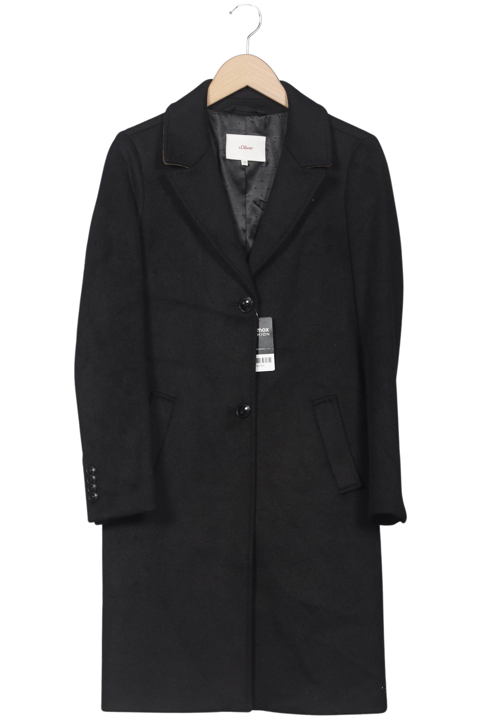 

s.Oliver Damen Mantel, schwarz, Gr. 34