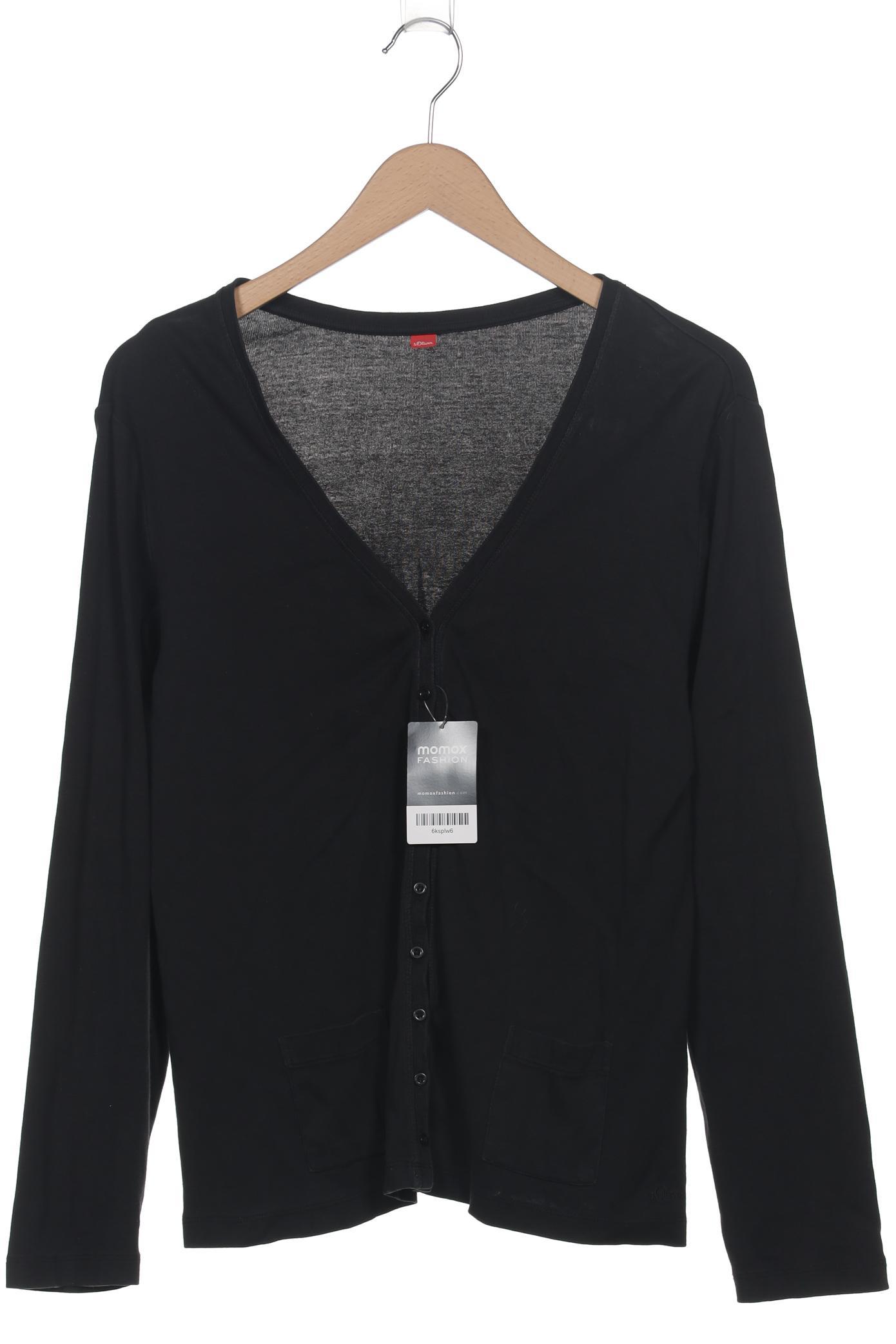 

s.Oliver Damen Strickjacke, schwarz, Gr. 46