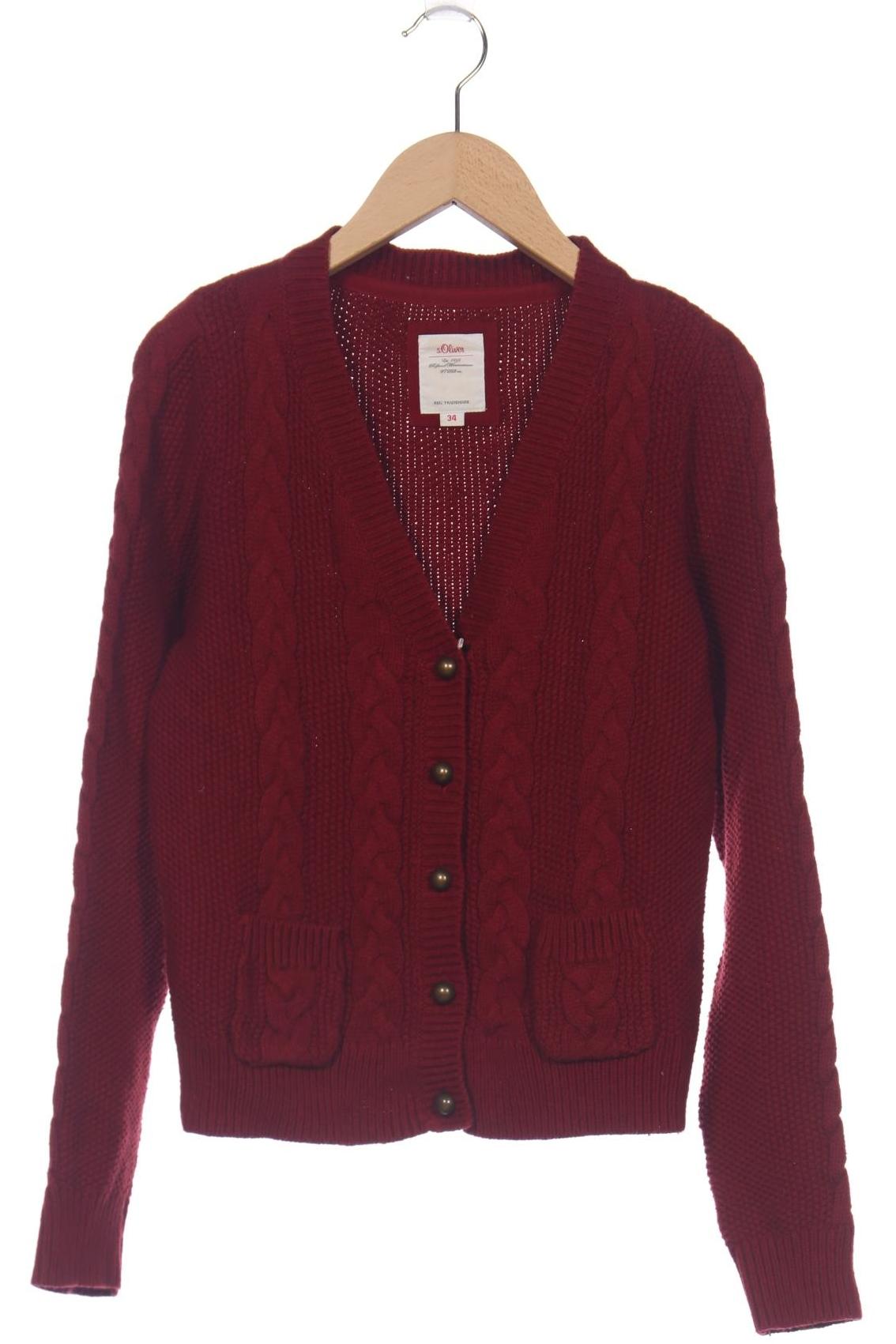 

s.Oliver Damen Strickjacke, bordeaux, Gr. 34