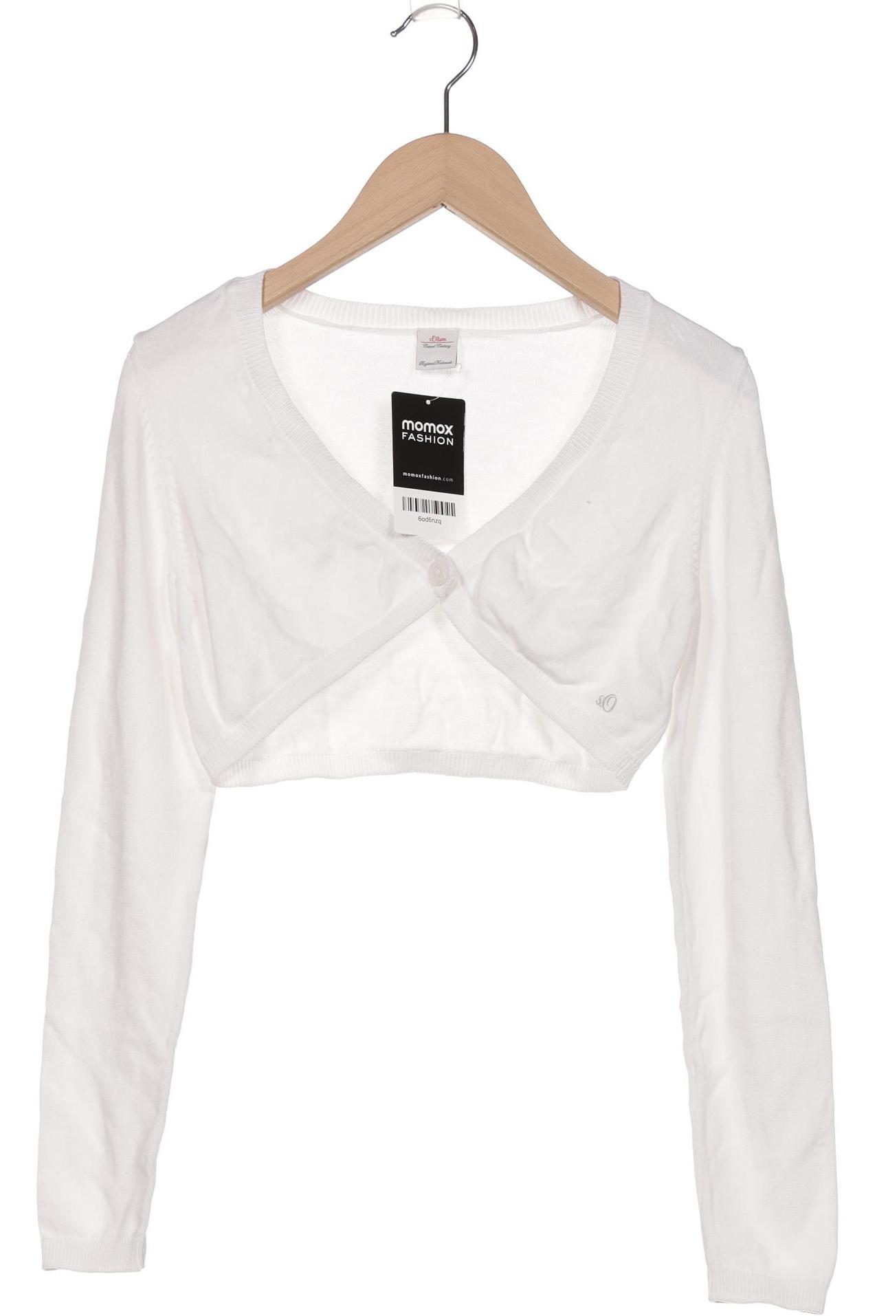 

s.Oliver Damen Strickjacke, weiß, Gr. 38