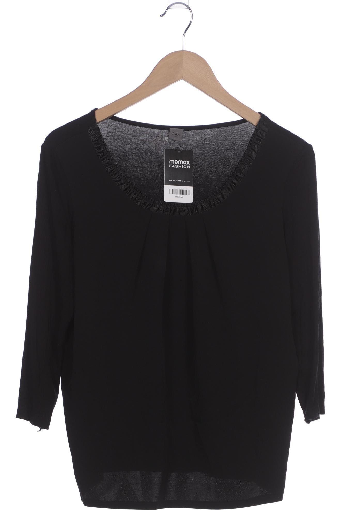 

s.Oliver Damen Langarmshirt, schwarz, Gr. 38