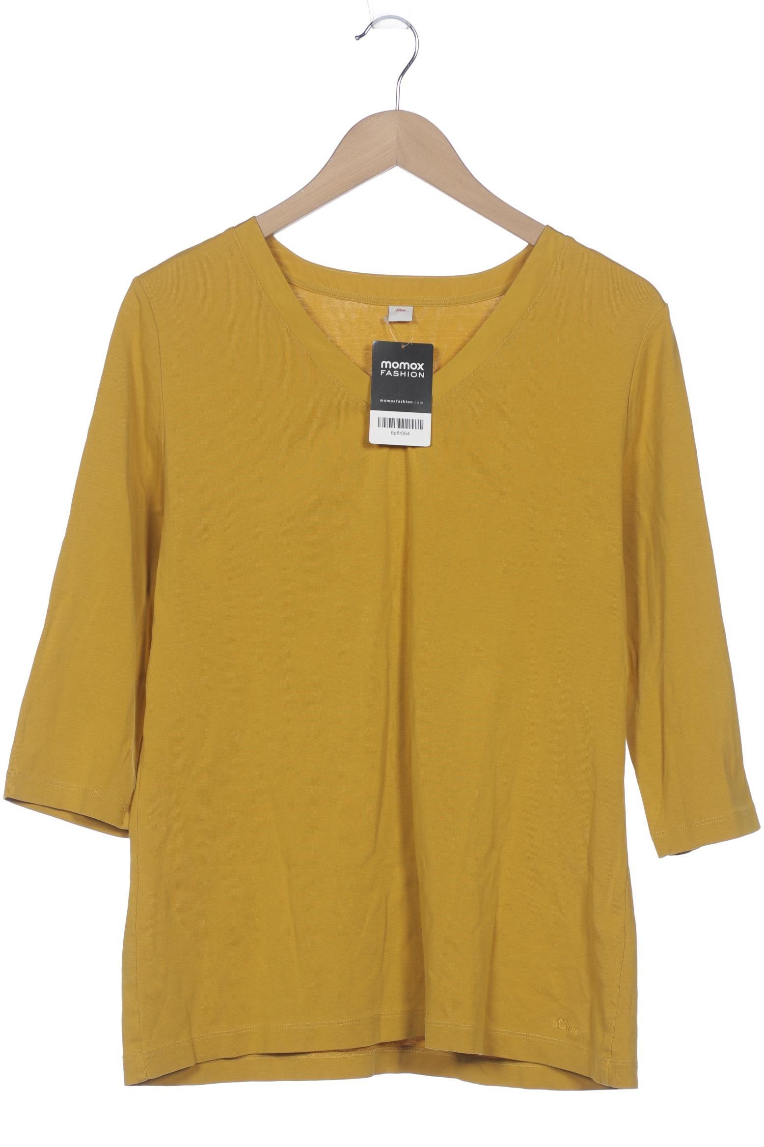 

s.Oliver Damen Langarmshirt, gelb, Gr. 46