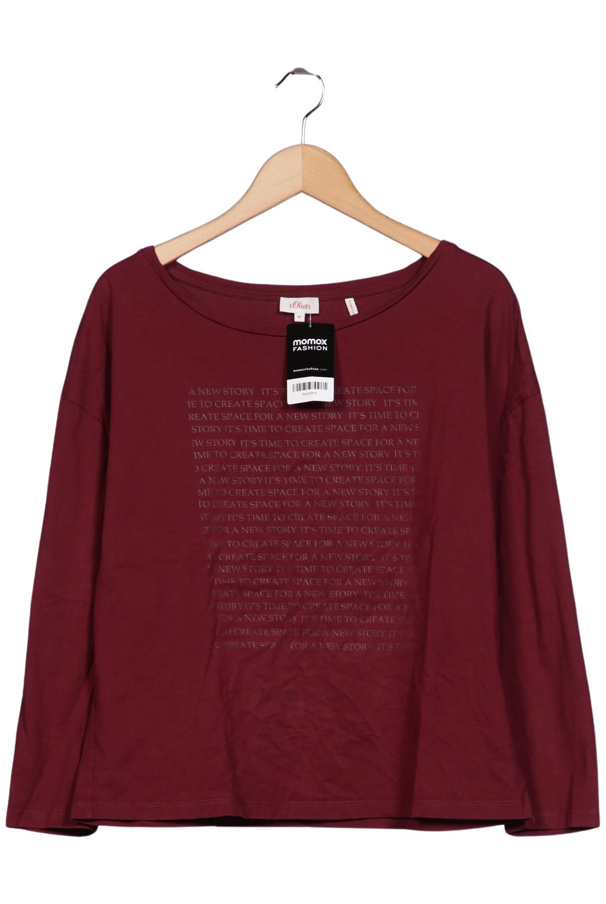 

s.Oliver Damen Langarmshirt, bordeaux, Gr. 42