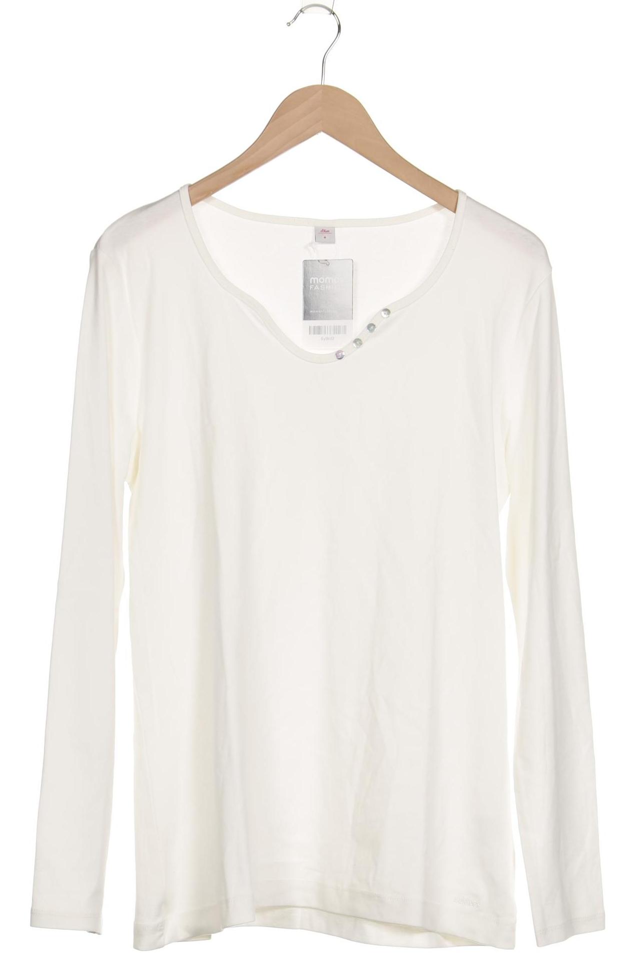 

s.Oliver Damen Langarmshirt, weiß, Gr. 46
