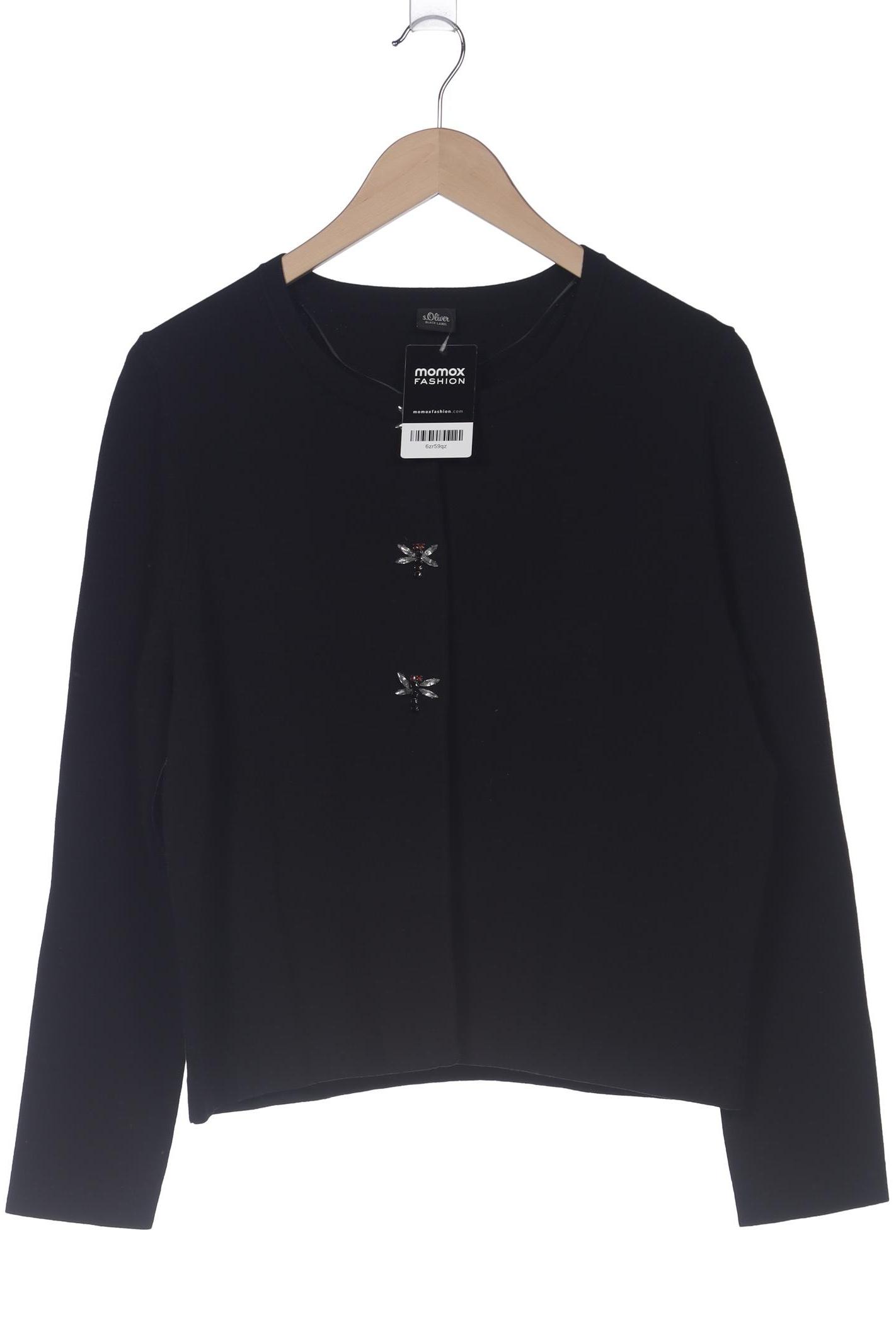 

s.Oliver Damen Strickjacke, schwarz, Gr. 40