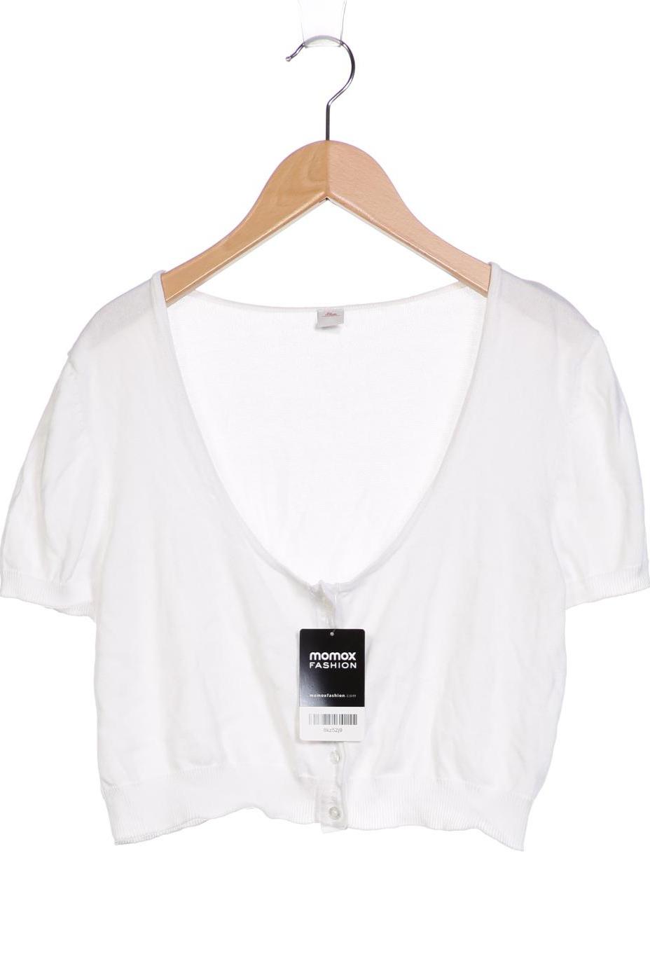

s.Oliver Damen Strickjacke, weiß, Gr. 42