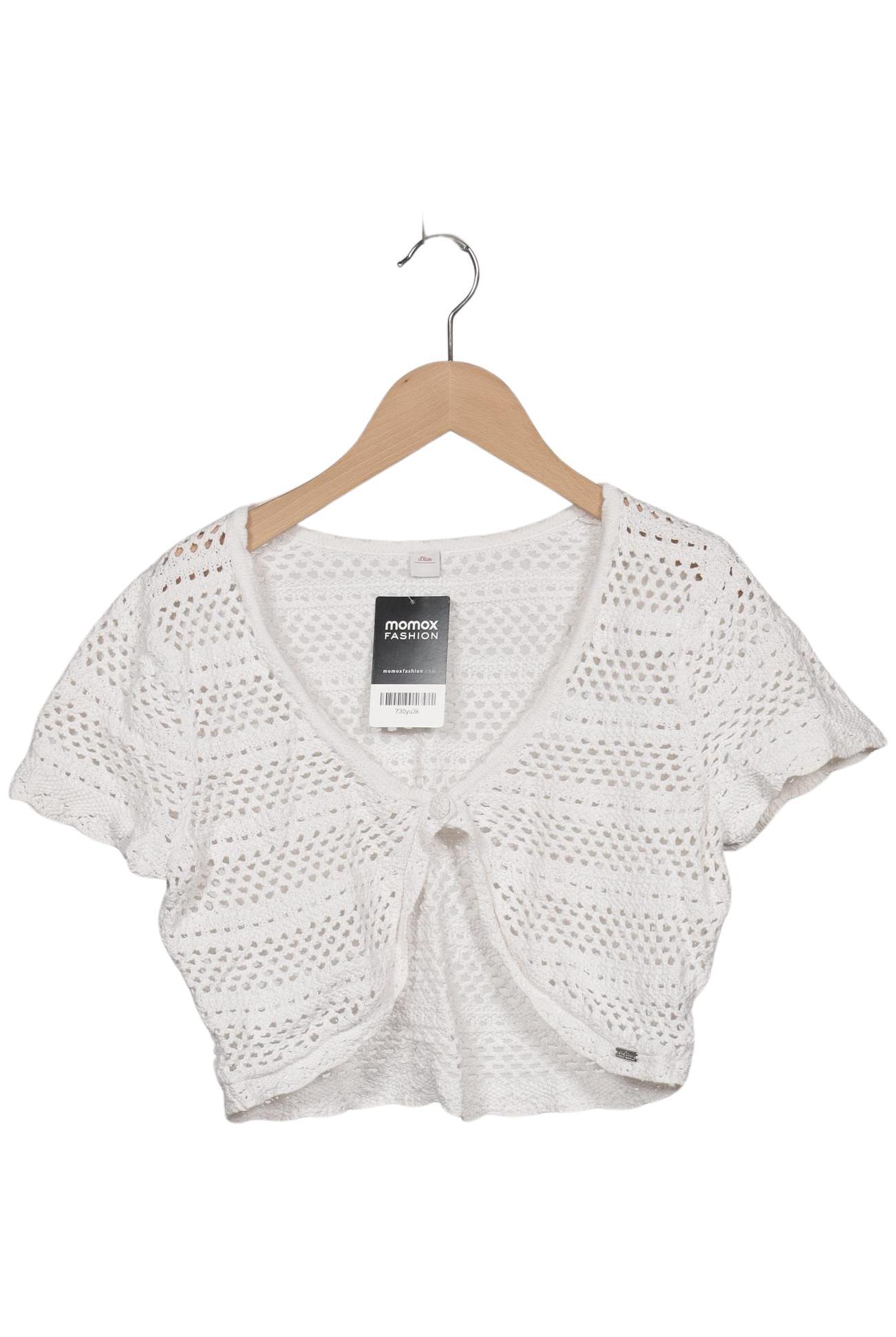 

s.Oliver Damen Strickjacke, weiß, Gr. 42