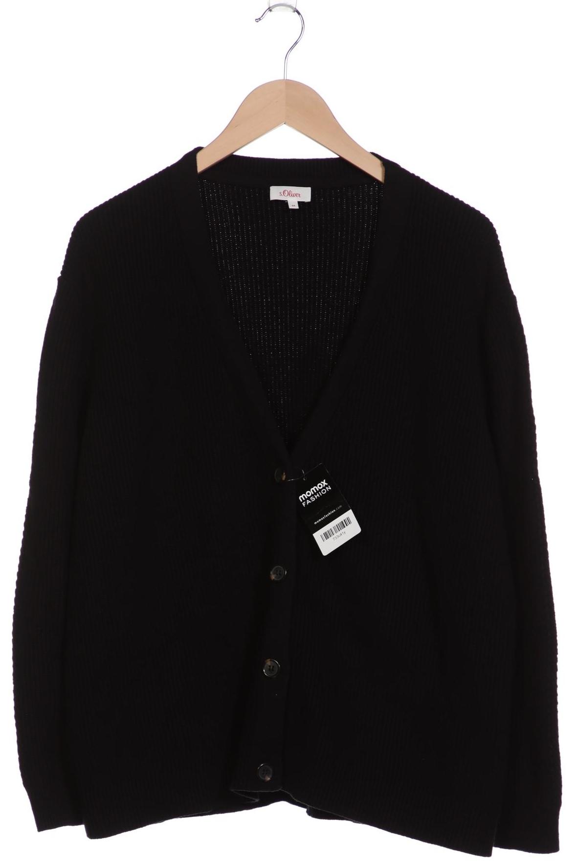 

s.Oliver Damen Strickjacke, schwarz, Gr. 44