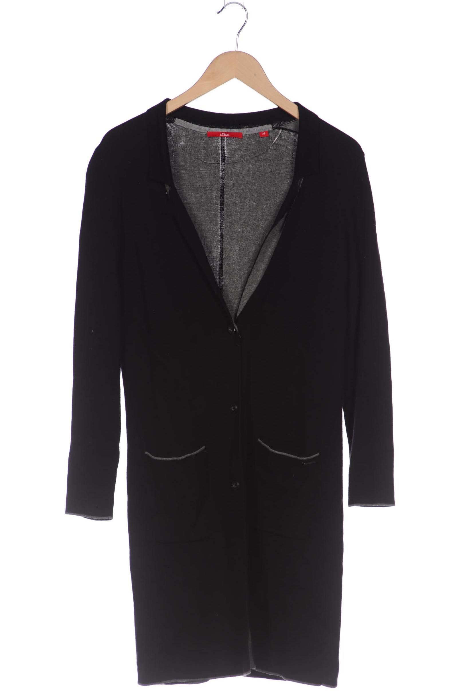 

s.Oliver Damen Strickjacke, schwarz, Gr. 38