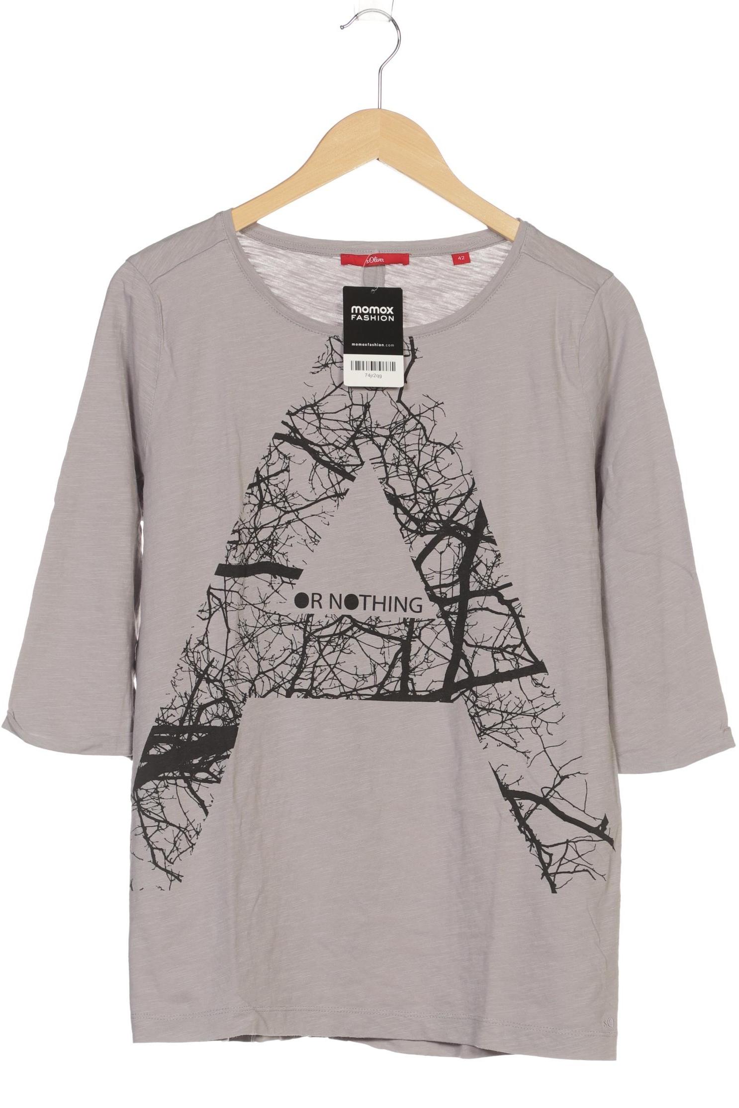 

s.Oliver Damen Langarmshirt, grau, Gr. 42