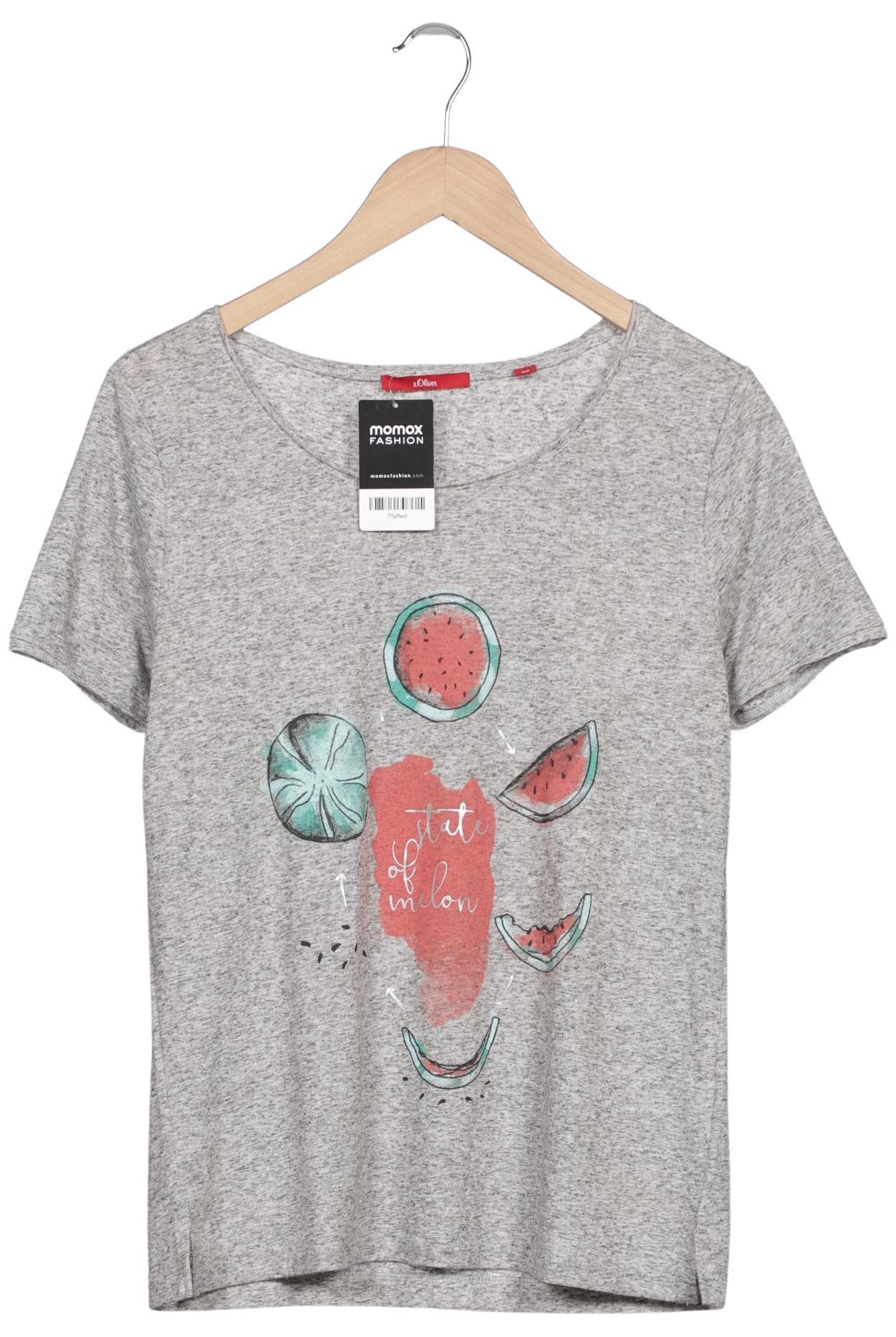 

s.Oliver Damen T-Shirt, grau, Gr. 38