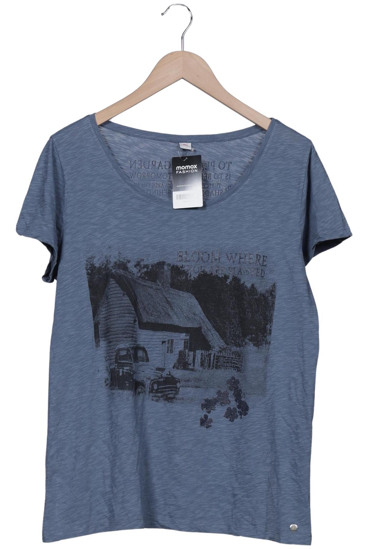 

s.Oliver Damen T-Shirt, blau, Gr. 44