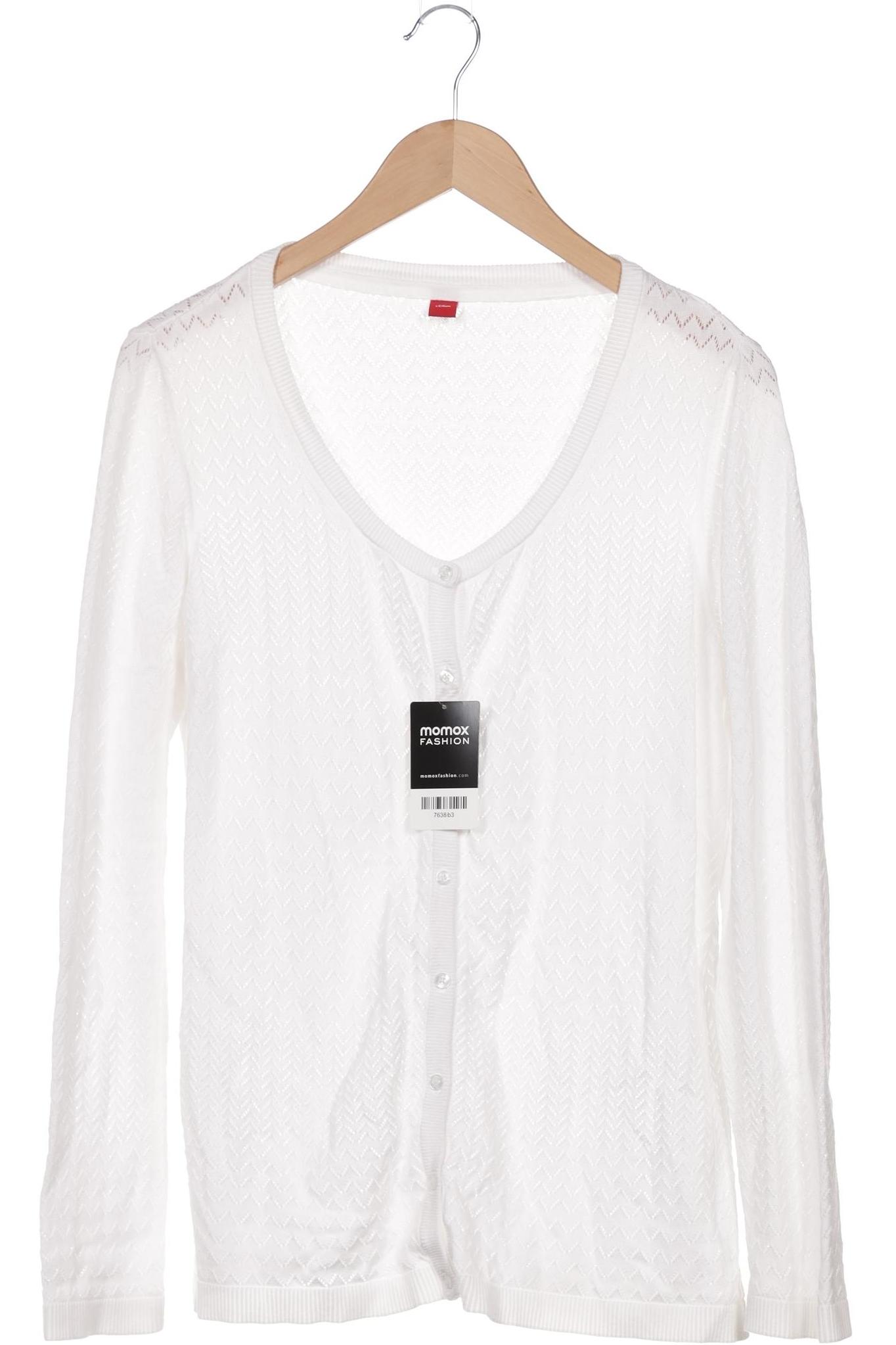 

s.Oliver Damen Strickjacke, weiß, Gr. 46