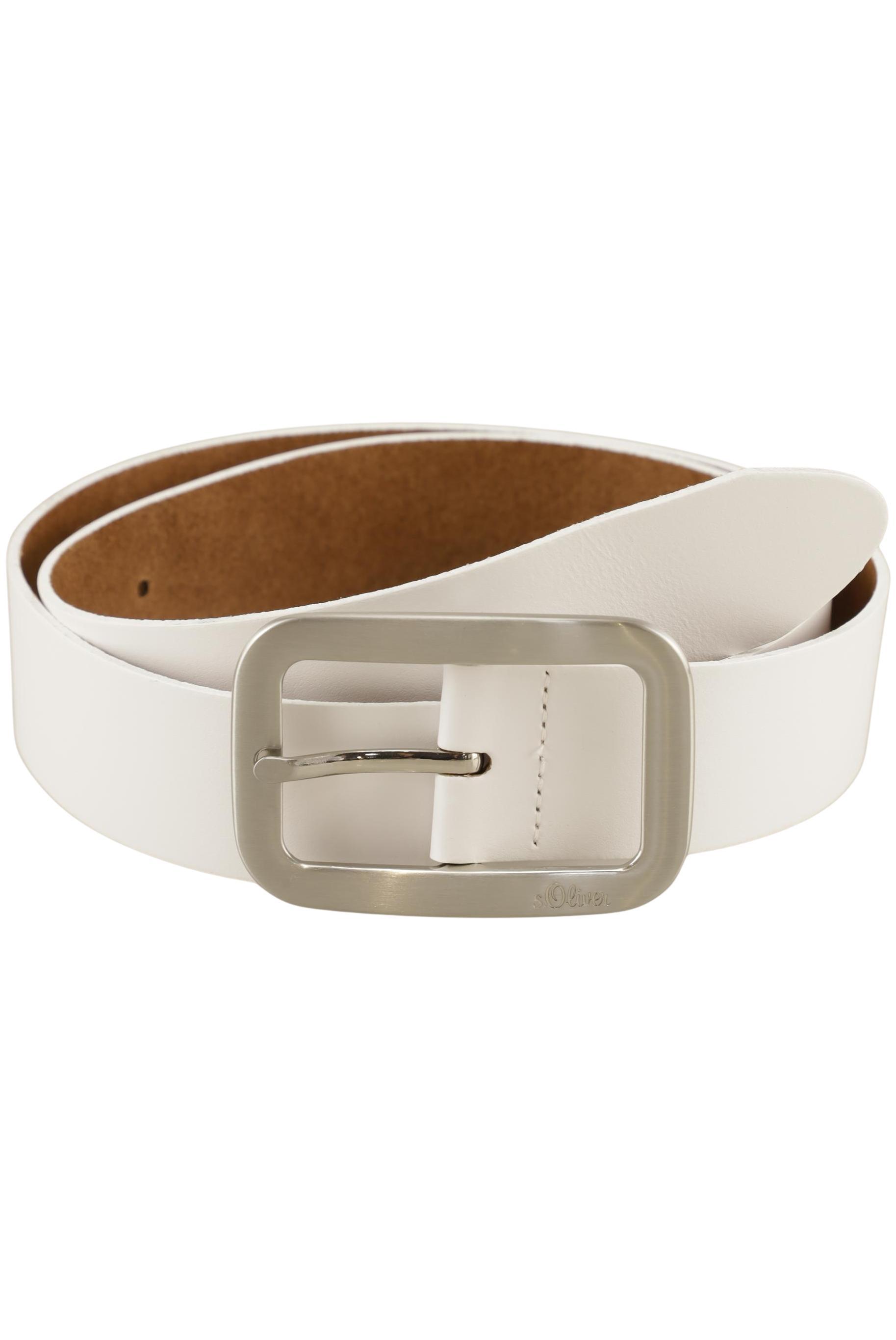 

s.Oliver Damen Gürtel, weiß, Gr. 85