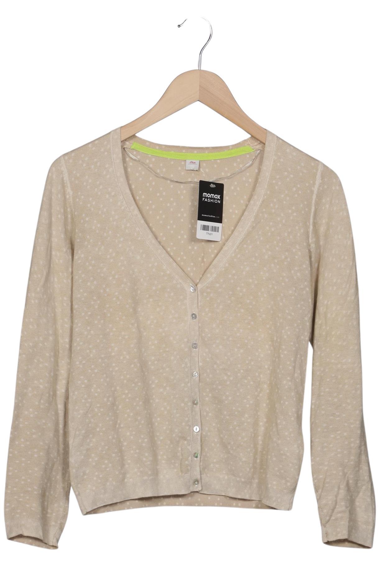 

s.Oliver Damen Strickjacke, beige, Gr. 34