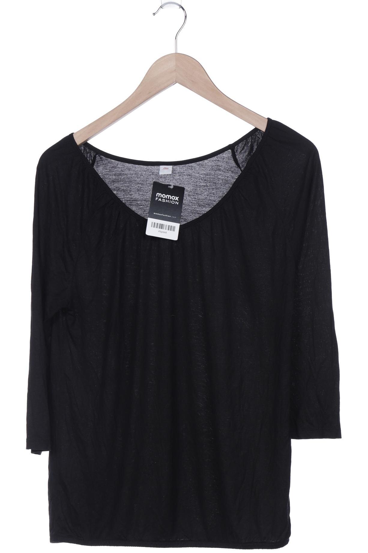 

s.Oliver Damen Langarmshirt, schwarz, Gr. 36