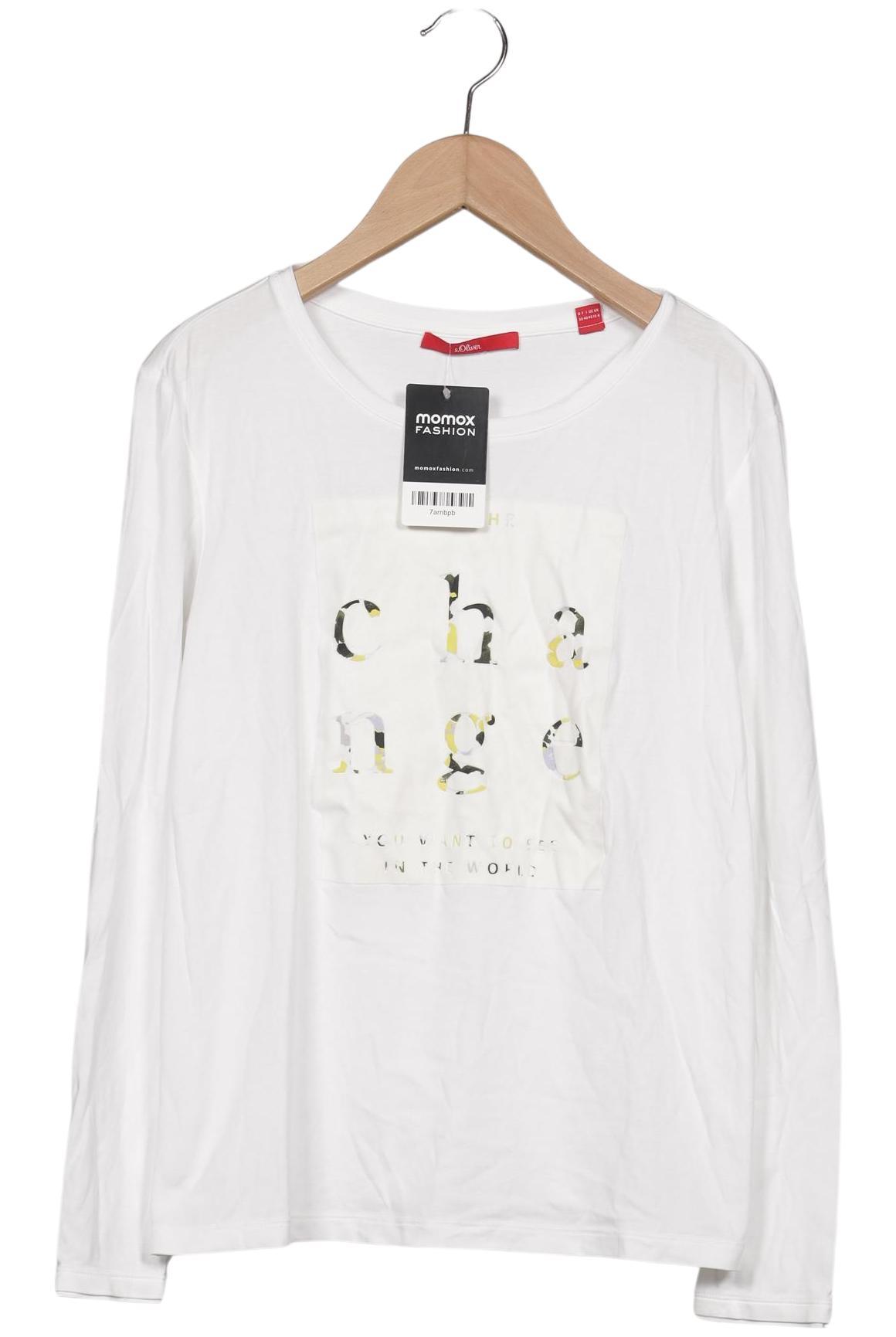 

s.Oliver Damen Langarmshirt, weiß, Gr. 38