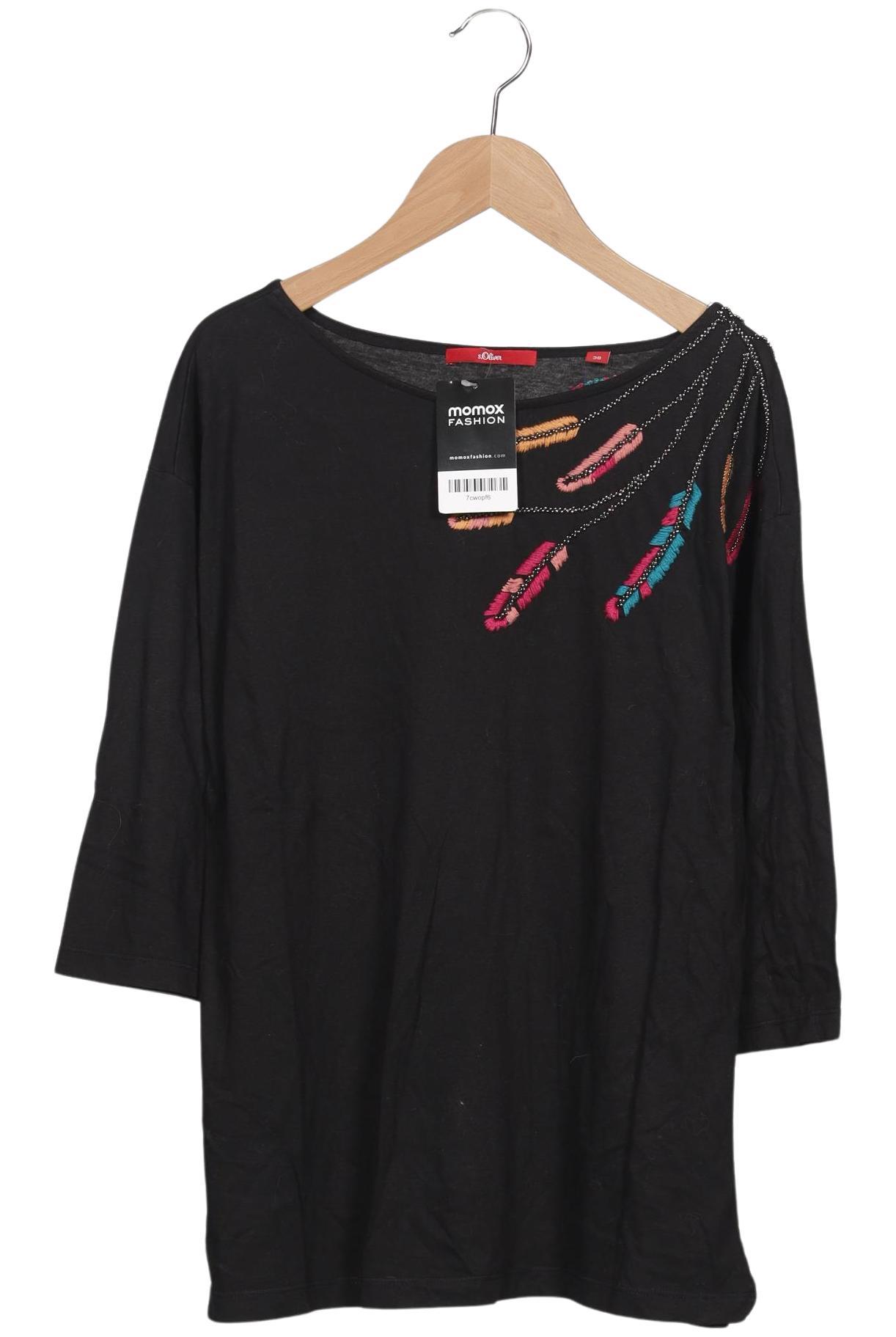 

s.Oliver Damen Langarmshirt, schwarz, Gr. 38