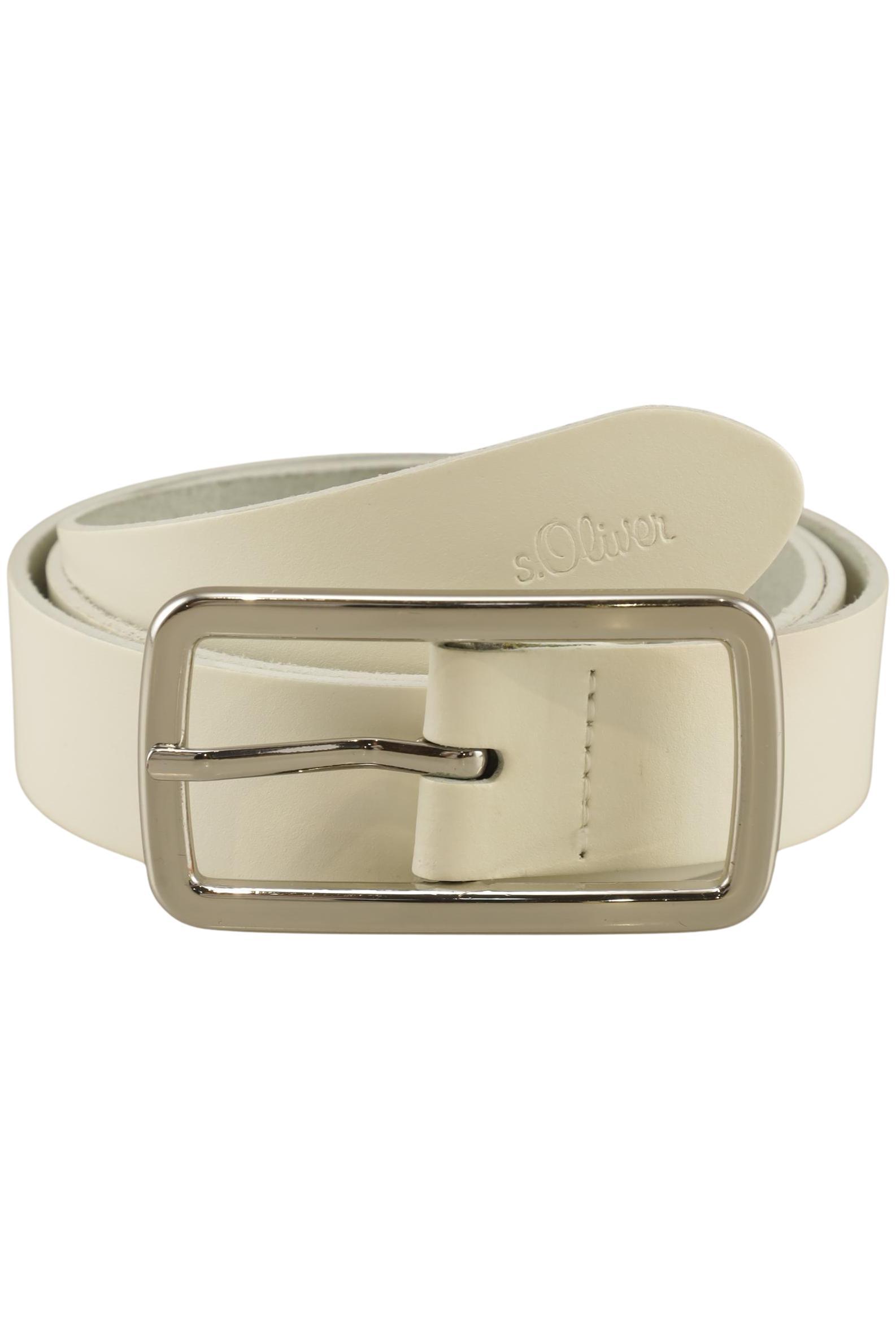 

s.Oliver Damen Gürtel, cremeweiß, Gr. 90