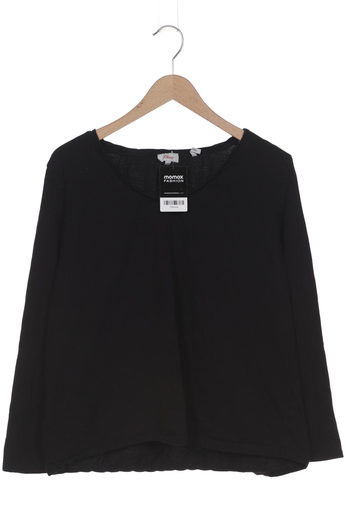 

s.Oliver Damen Langarmshirt, schwarz, Gr. 48