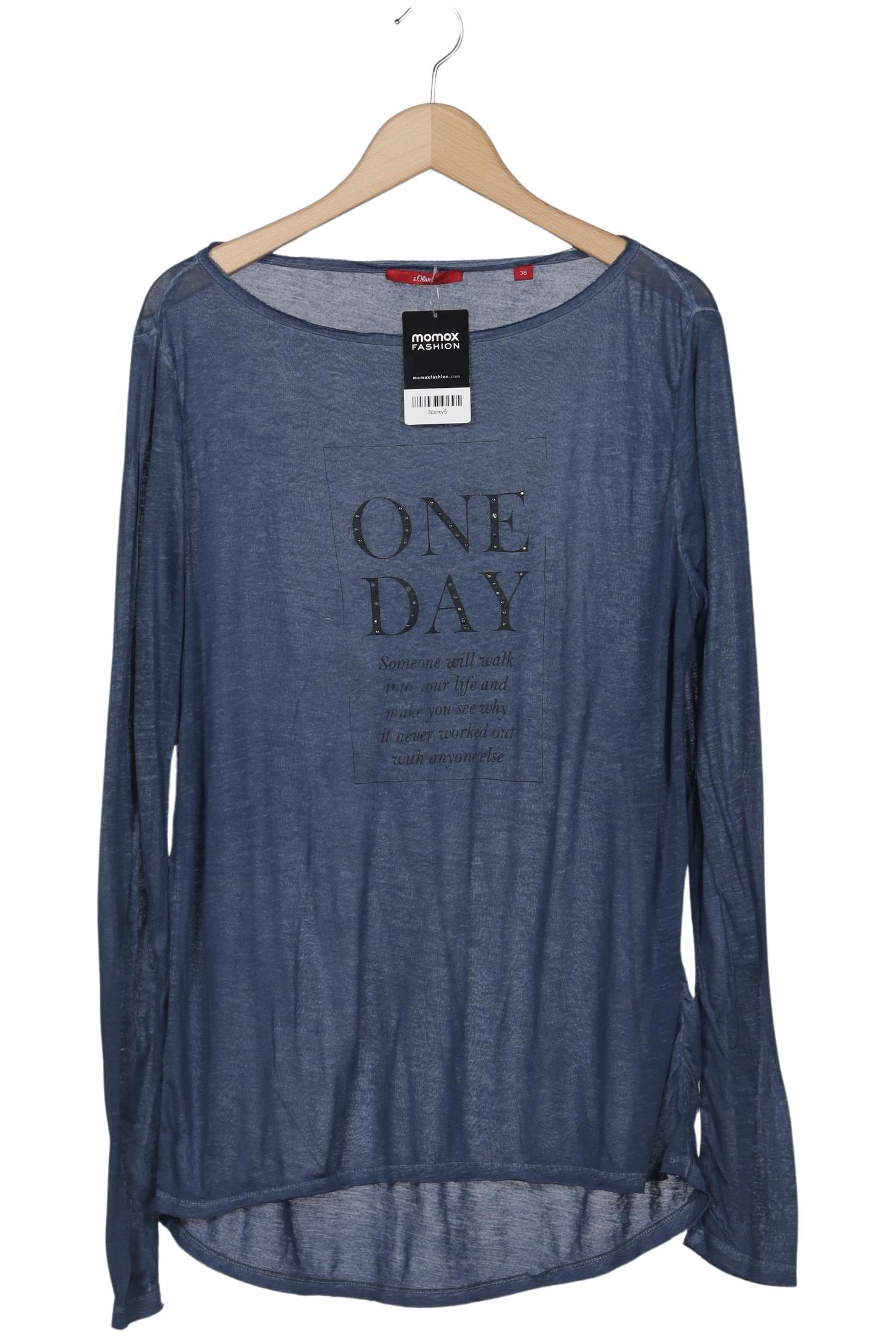 

s.Oliver Damen Langarmshirt, blau, Gr. 38