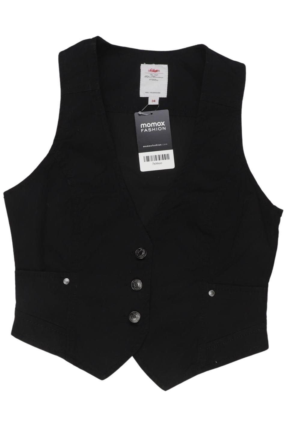 

s.Oliver Damen Weste, schwarz, Gr. 34