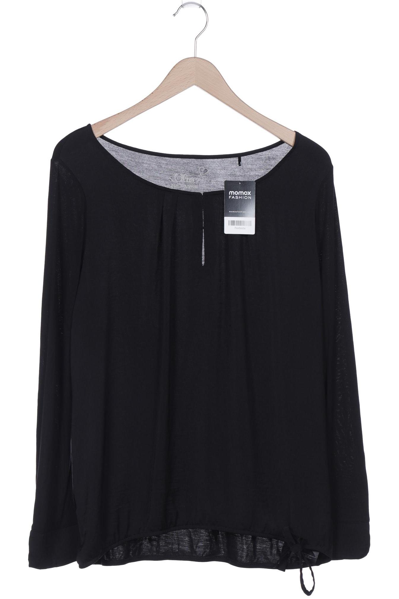 

s.Oliver Damen Langarmshirt, schwarz, Gr. 44