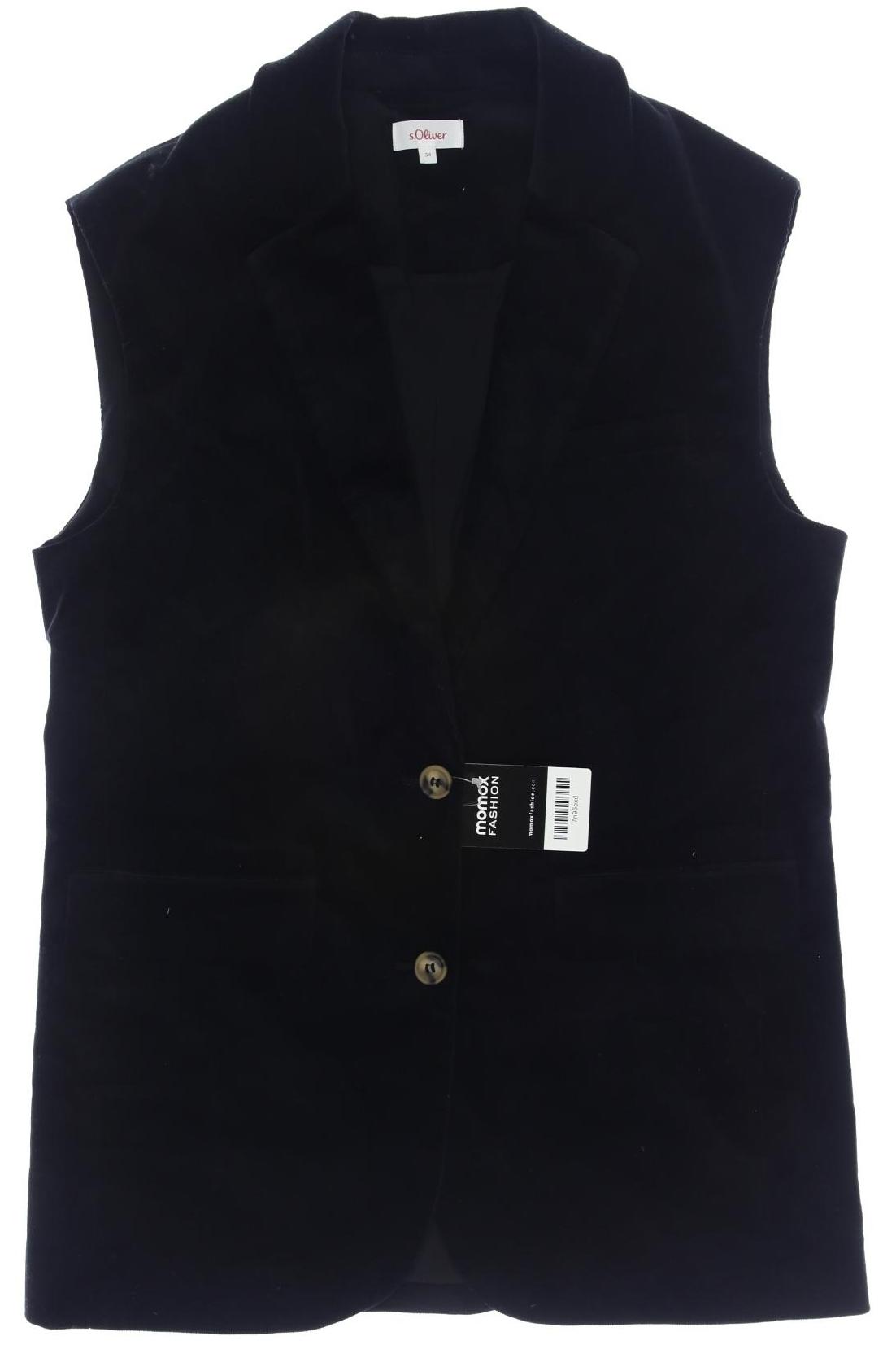 

s.Oliver Damen Weste, schwarz, Gr. 34
