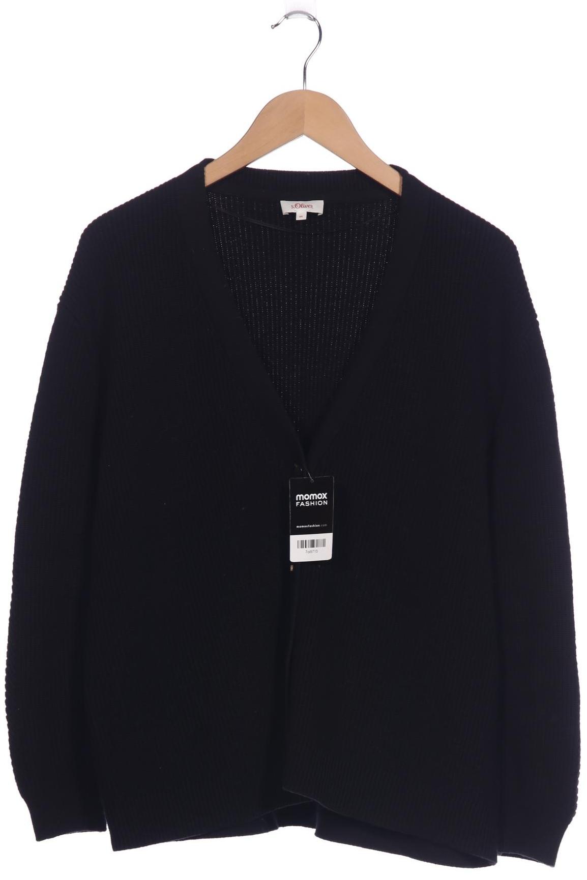 

s.Oliver Damen Strickjacke, schwarz, Gr. 46