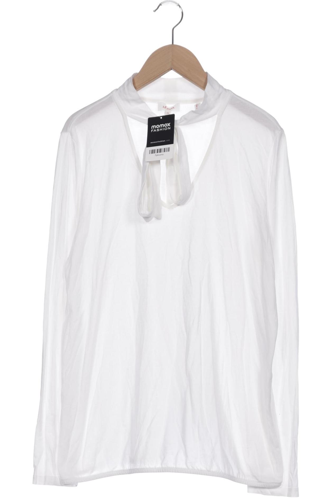 

s.Oliver Damen Langarmshirt, weiß, Gr. 38