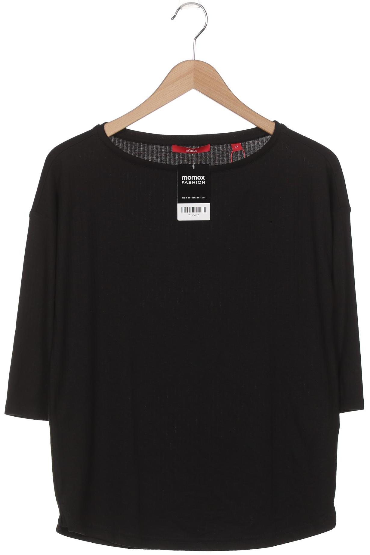 

s.Oliver Damen Langarmshirt, schwarz, Gr. 34