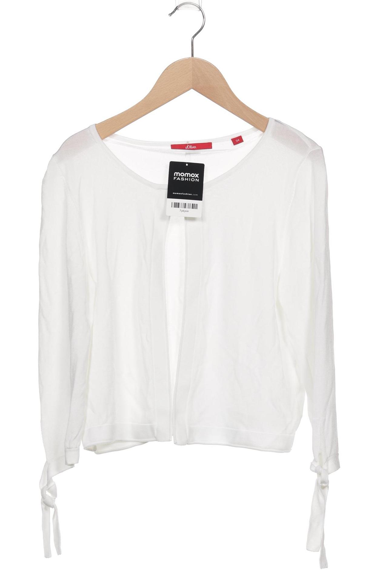 

s.Oliver Damen Strickjacke, weiß, Gr. 34