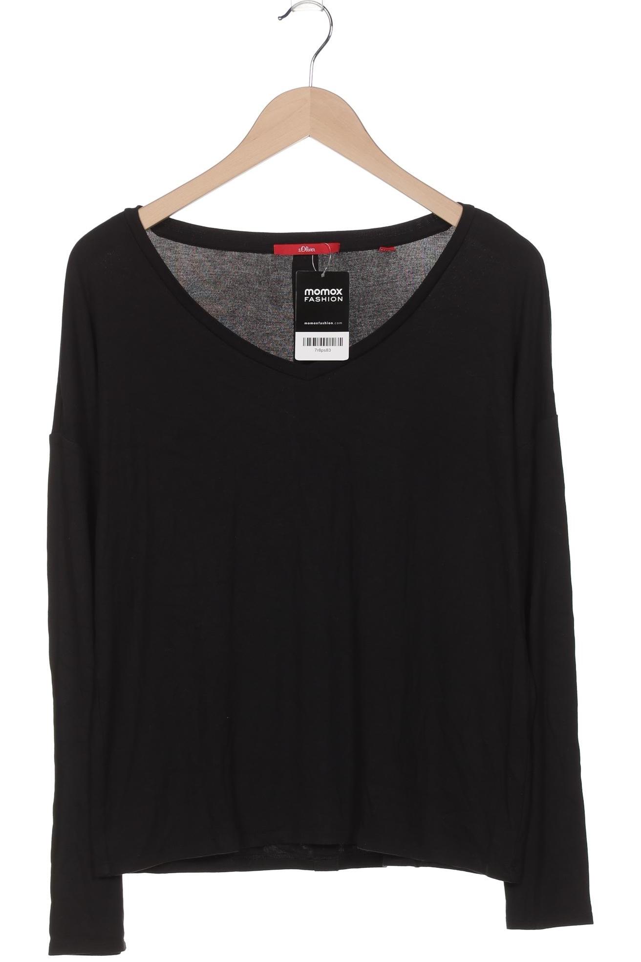

s.Oliver Damen Langarmshirt, schwarz, Gr. 36