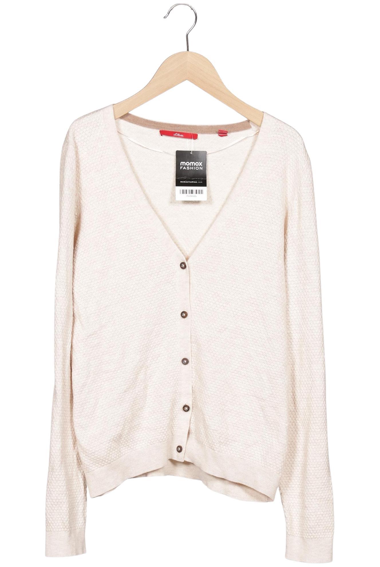 

s.Oliver Damen Strickjacke, beige, Gr. 40