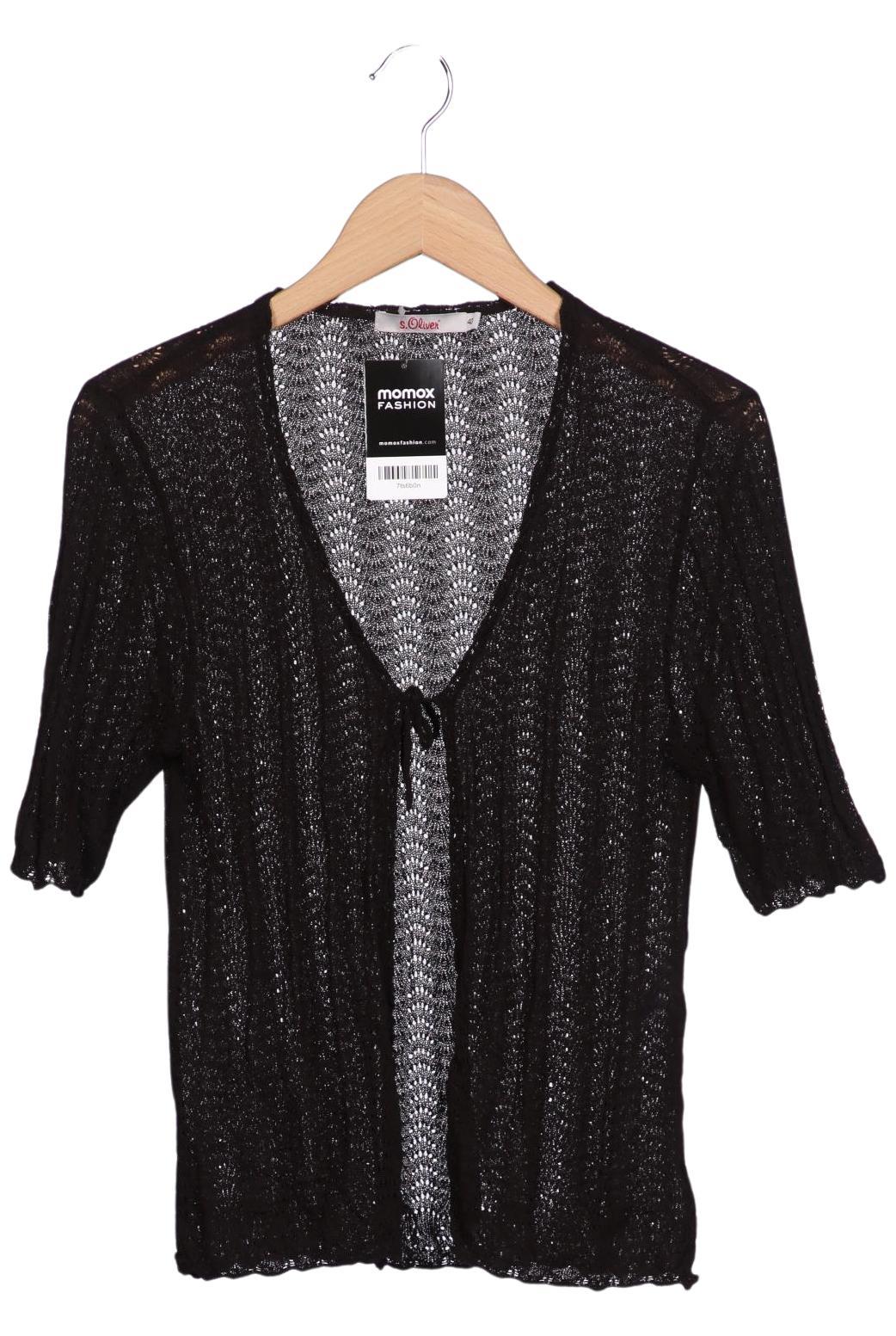 

s.Oliver Damen Strickjacke, schwarz, Gr. 40