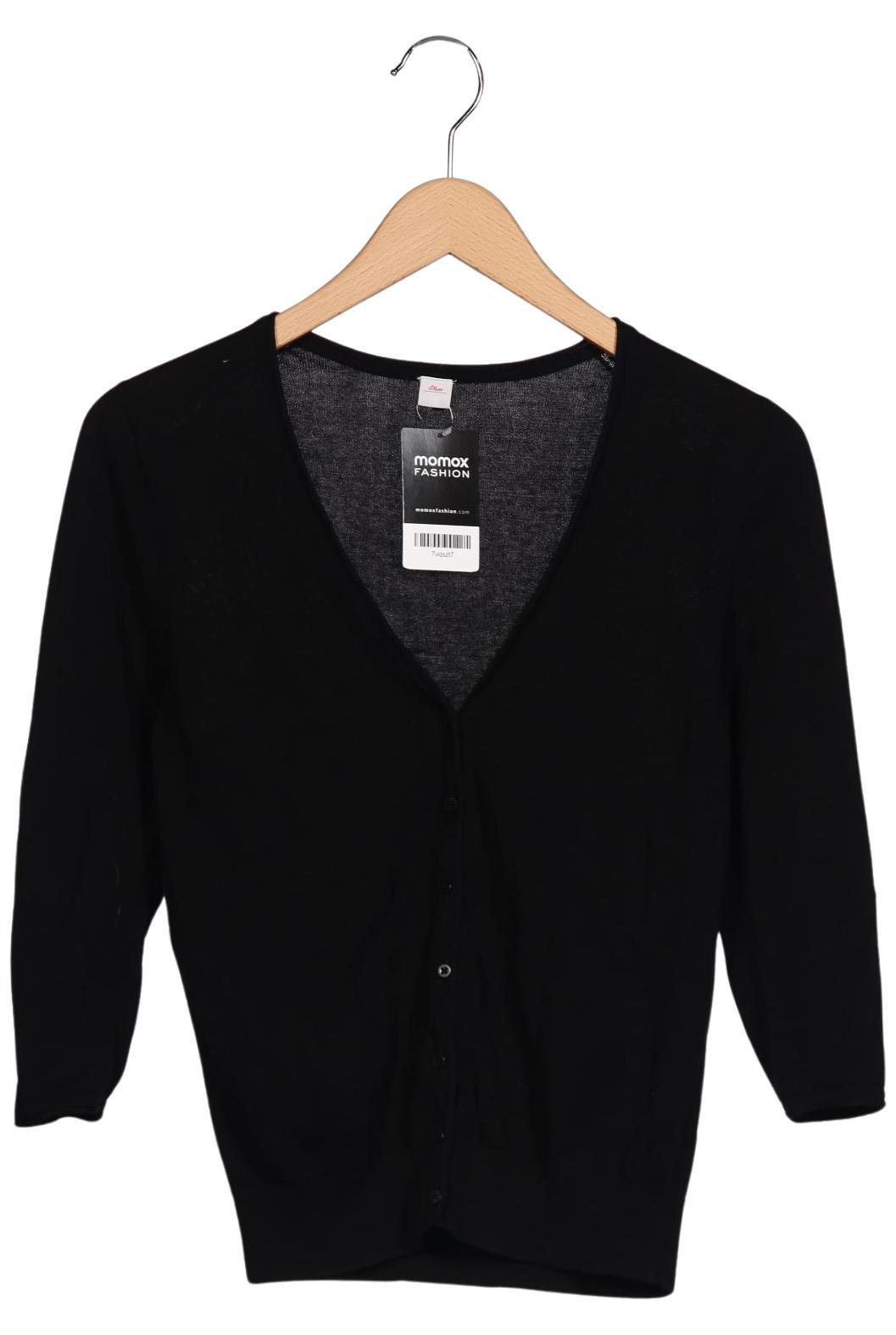 

s.Oliver Damen Strickjacke, schwarz, Gr. 38