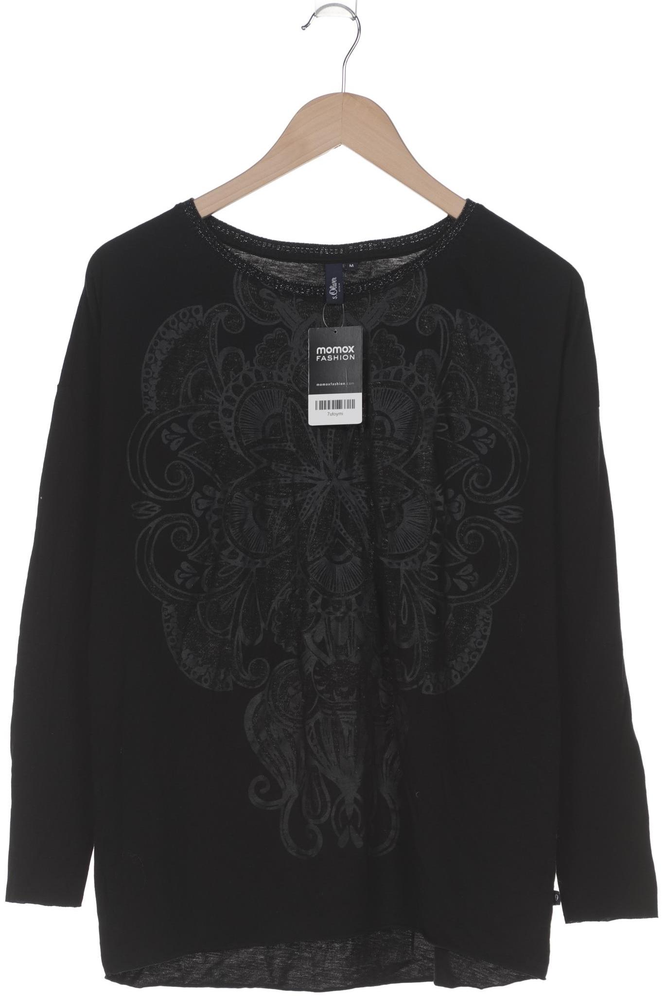 

s.Oliver Damen Langarmshirt, schwarz, Gr. 38