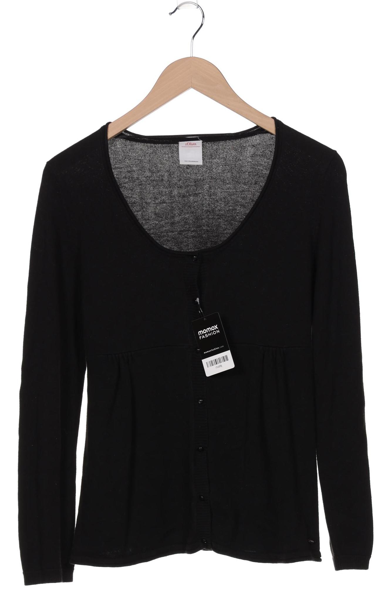 

s.Oliver Damen Strickjacke, schwarz, Gr. 42