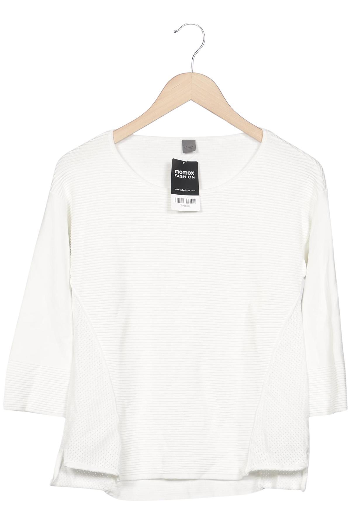 

s.Oliver Damen Pullover, weiß, Gr. 34